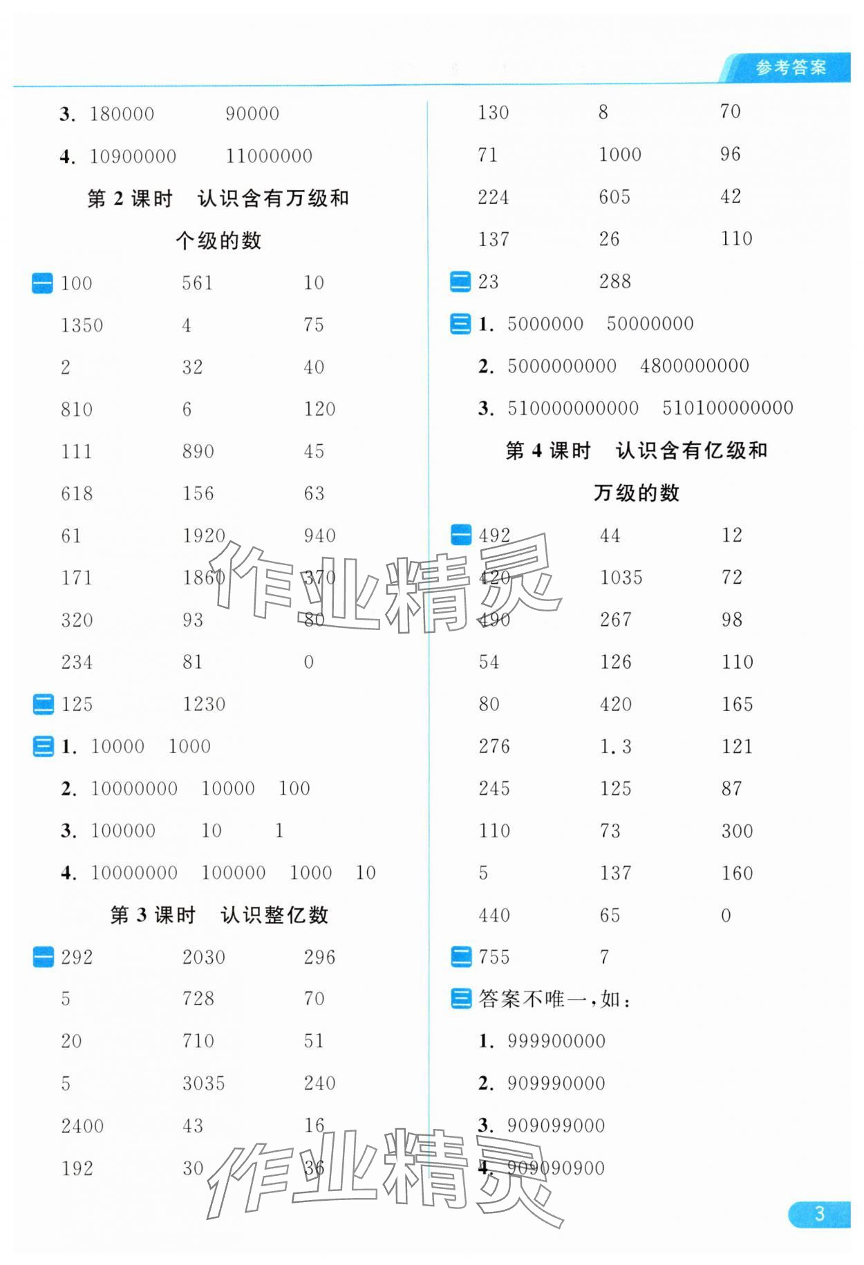 2024年亮點給力計算天天練四年級數(shù)學(xué)下冊蘇教版 第3頁