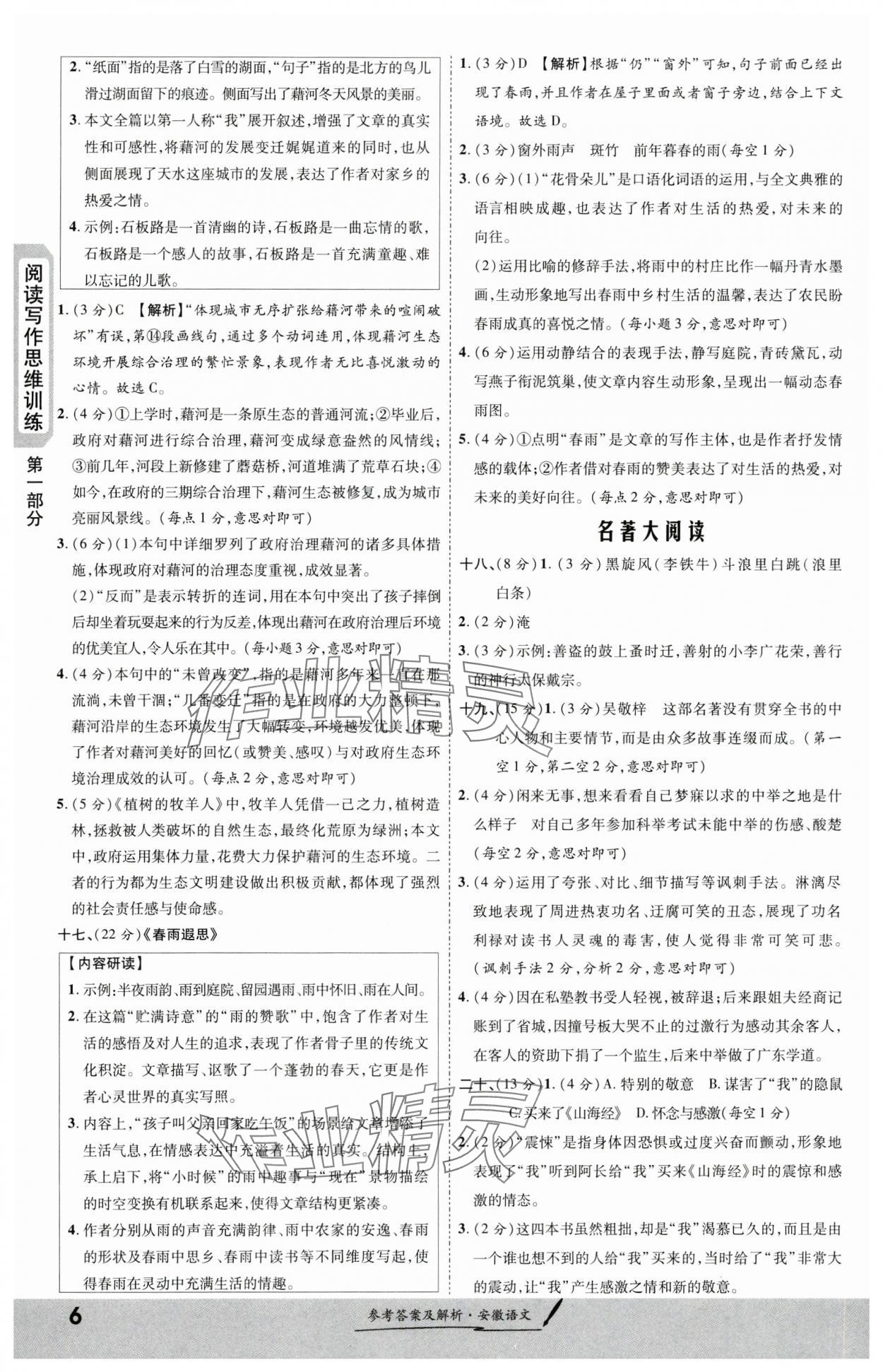 2024年一战成名考前新方案语文安徽专版 第6页