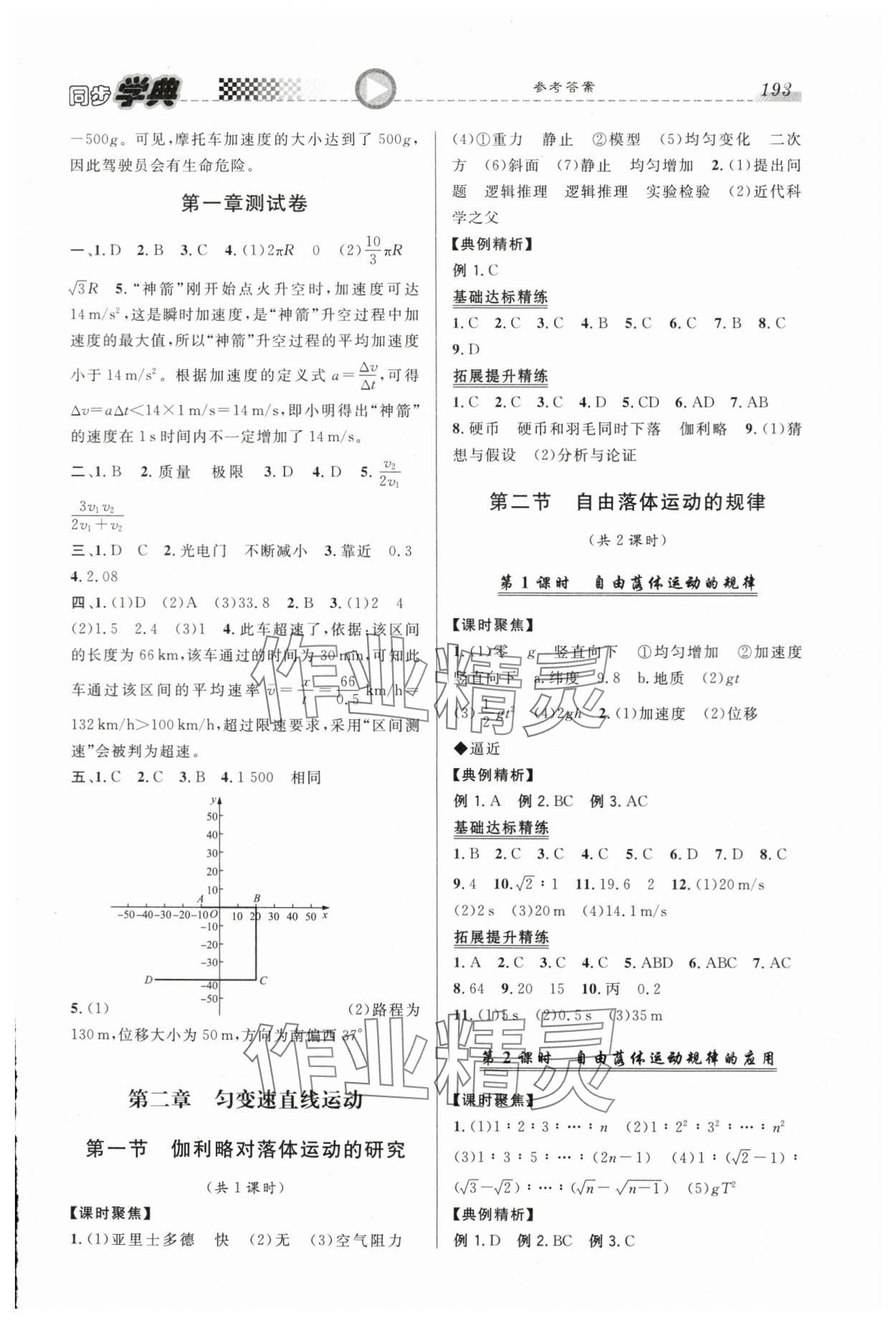 2023年惠宇文化同步學(xué)典高中物理必修第一冊滬教版 第3頁