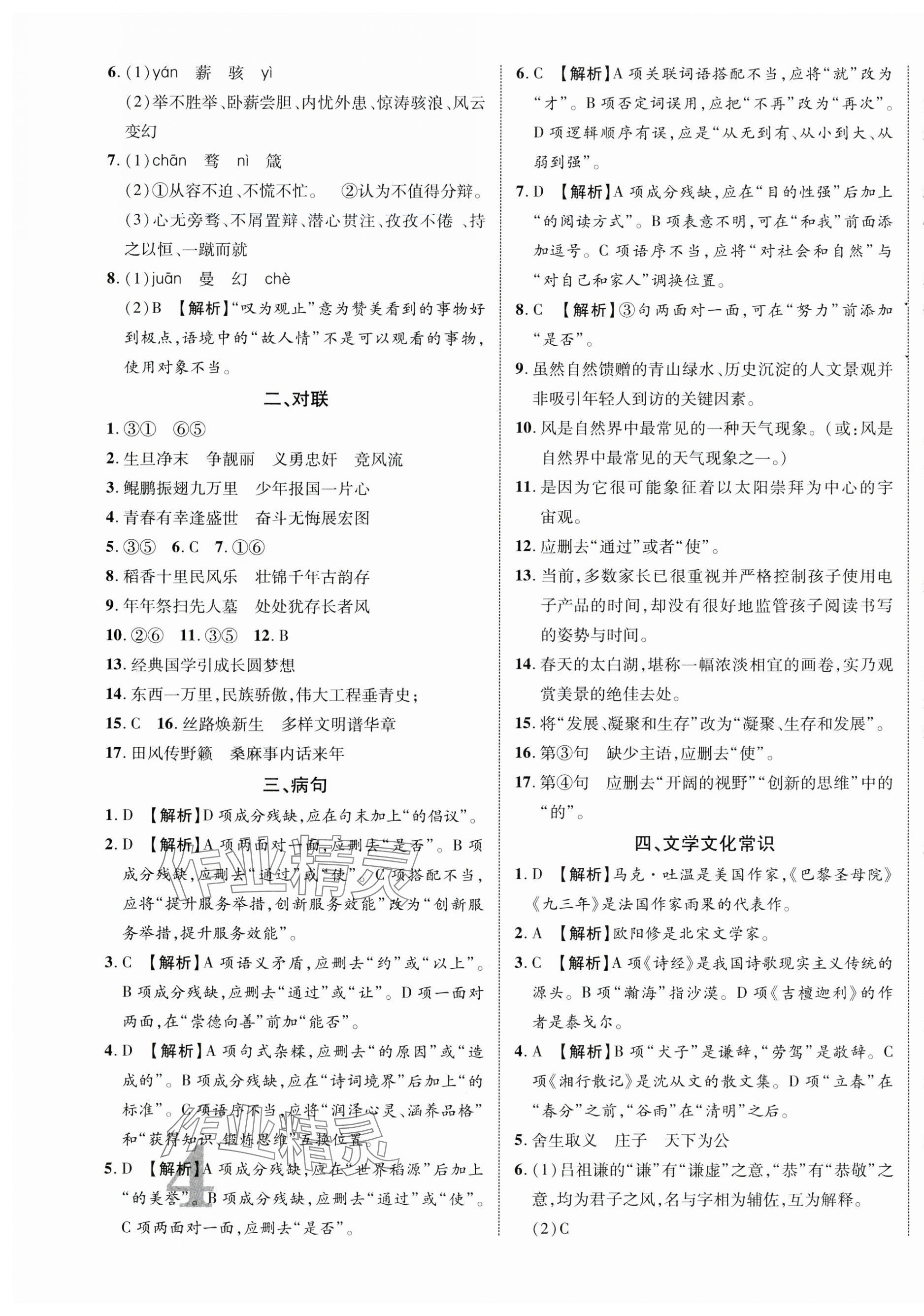 2024年优化指导语文中考广西专版 第7页