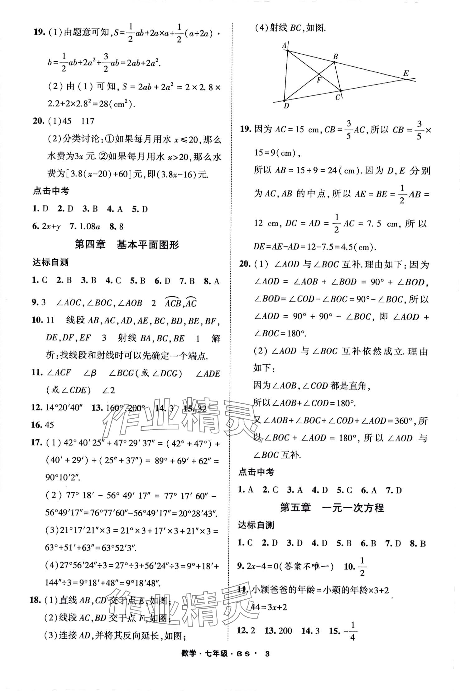 2024年经纶学典寒假总动员七年级数学北师大版 第3页