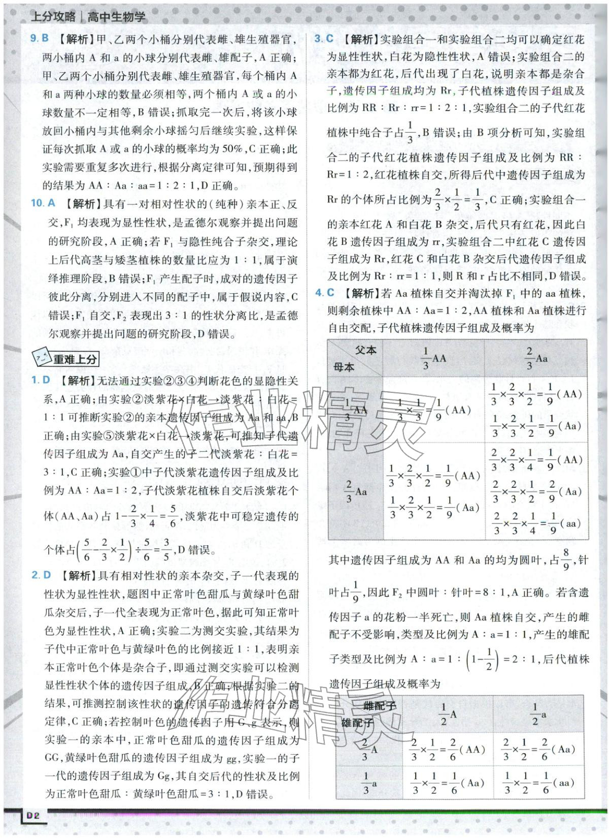 2025年上分攻略高中生物必修第二冊人教版&nbsp;第2頁