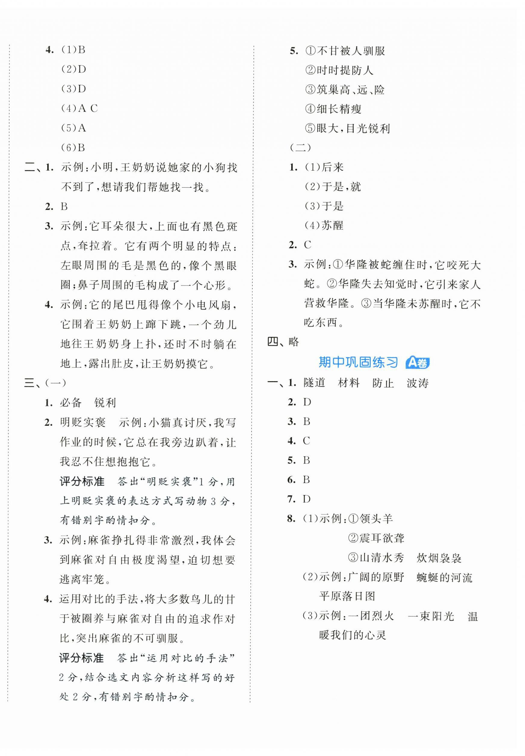 2025年53全優(yōu)卷四年級(jí)語(yǔ)文下冊(cè)人教版 第6頁(yè)