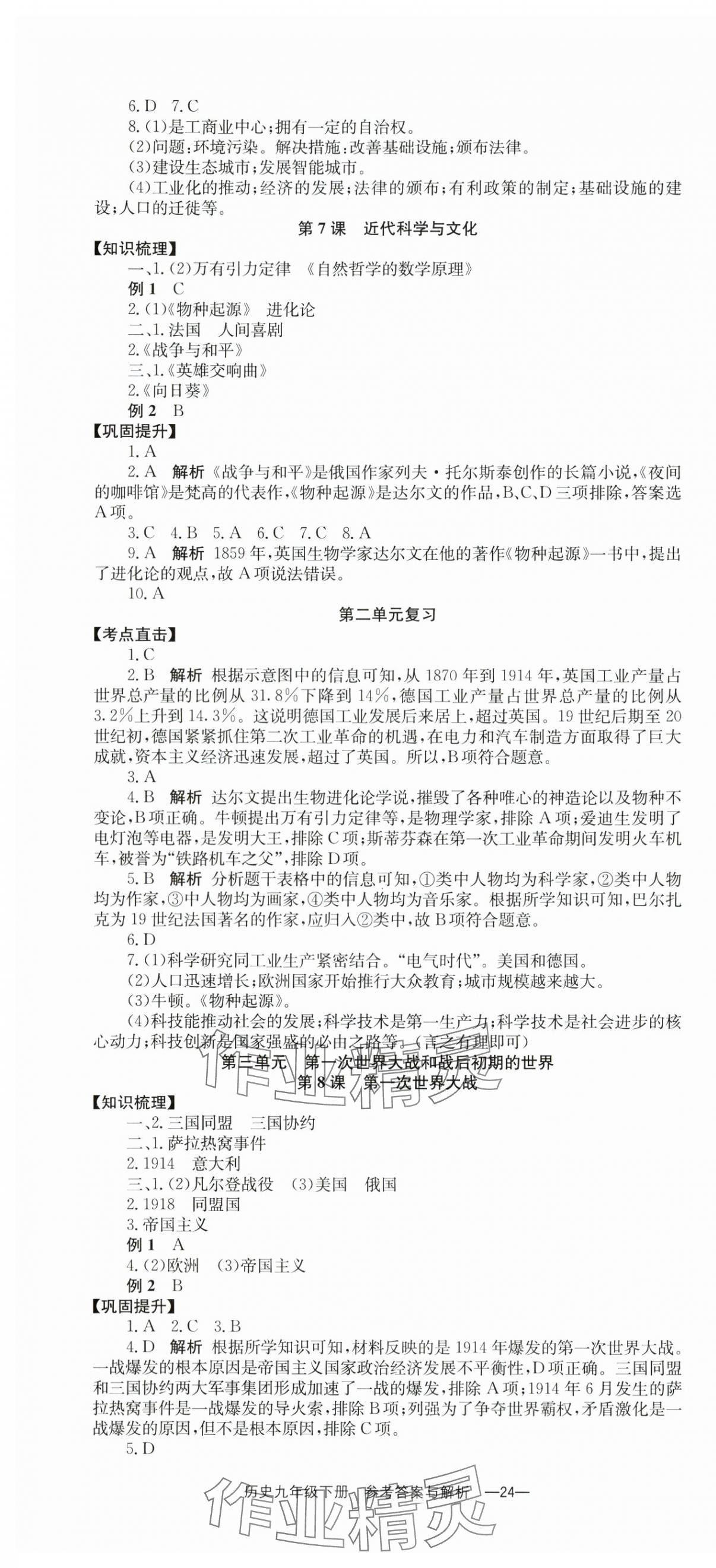 2024年全效学习同步学练测九年级历史下册人教版 第4页