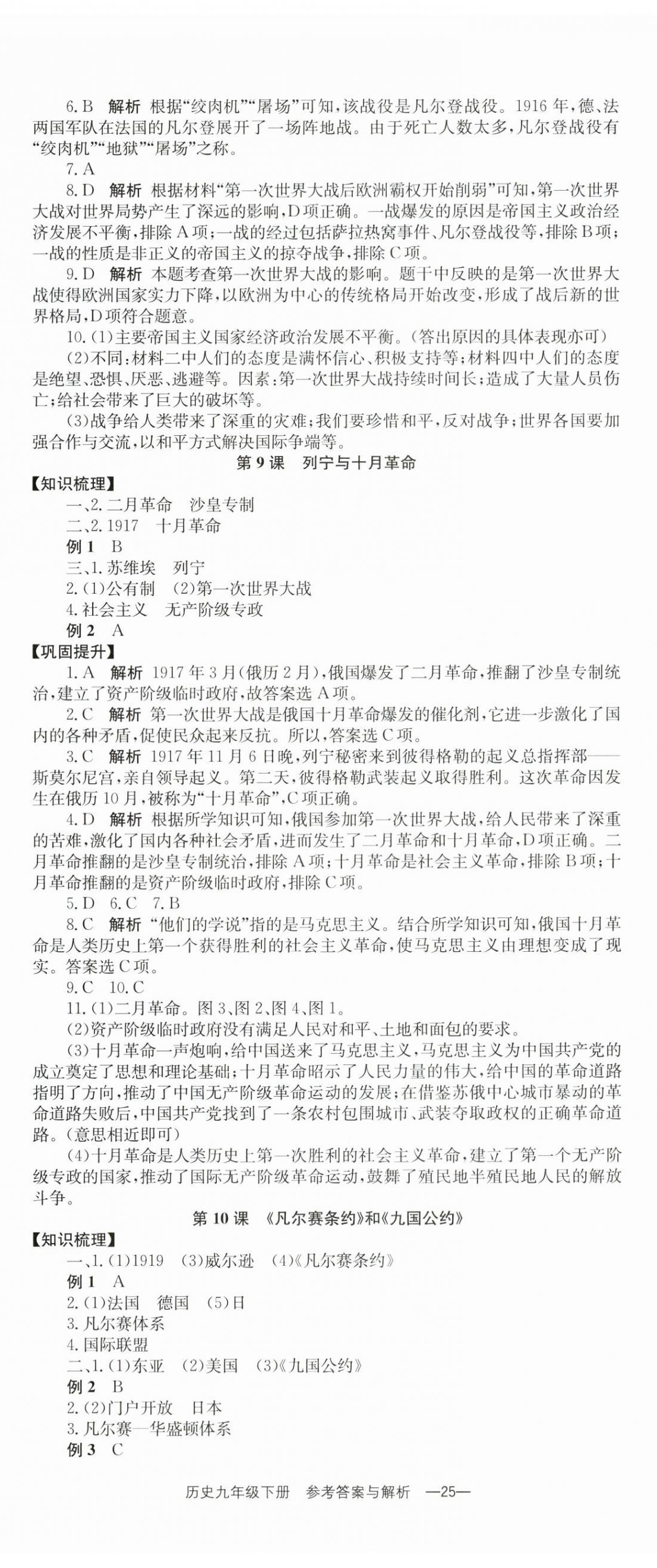 2024年全效学习同步学练测九年级历史下册人教版 第5页