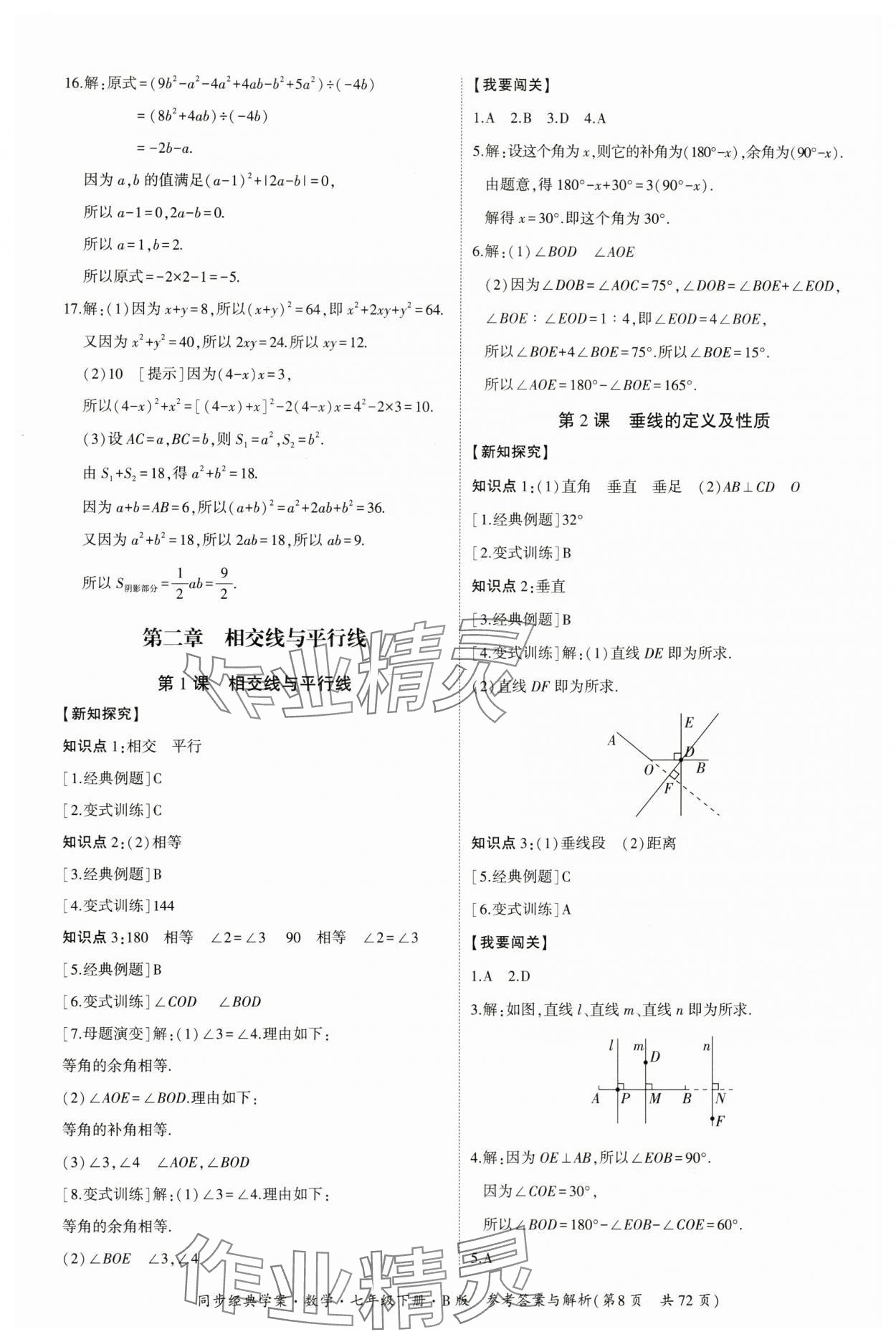 2024年同步經(jīng)典學案七年級數(shù)學下冊北師大版 第8頁