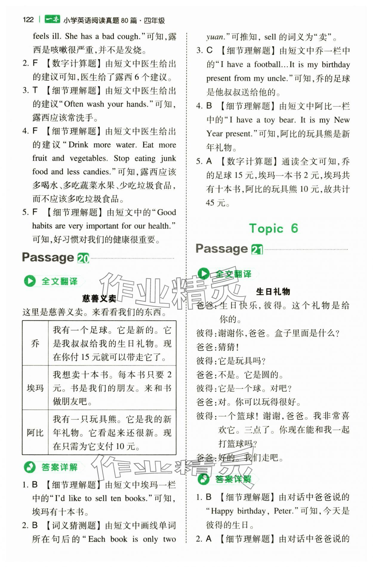 2024年一本小學(xué)英語閱讀真題80篇四年級(jí) 第10頁