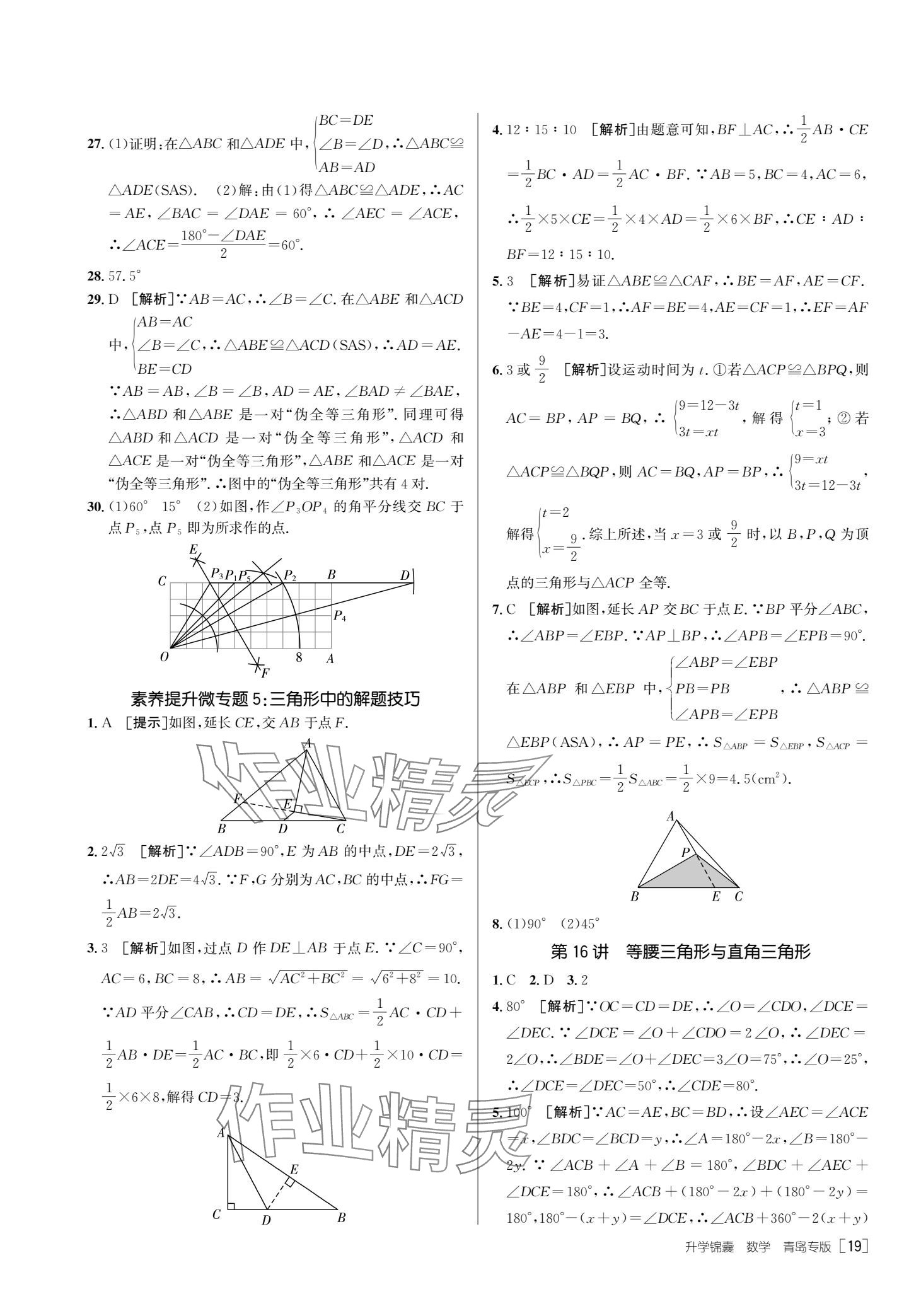 2025年升學(xué)錦囊數(shù)學(xué)青島專版 參考答案第21頁(yè)