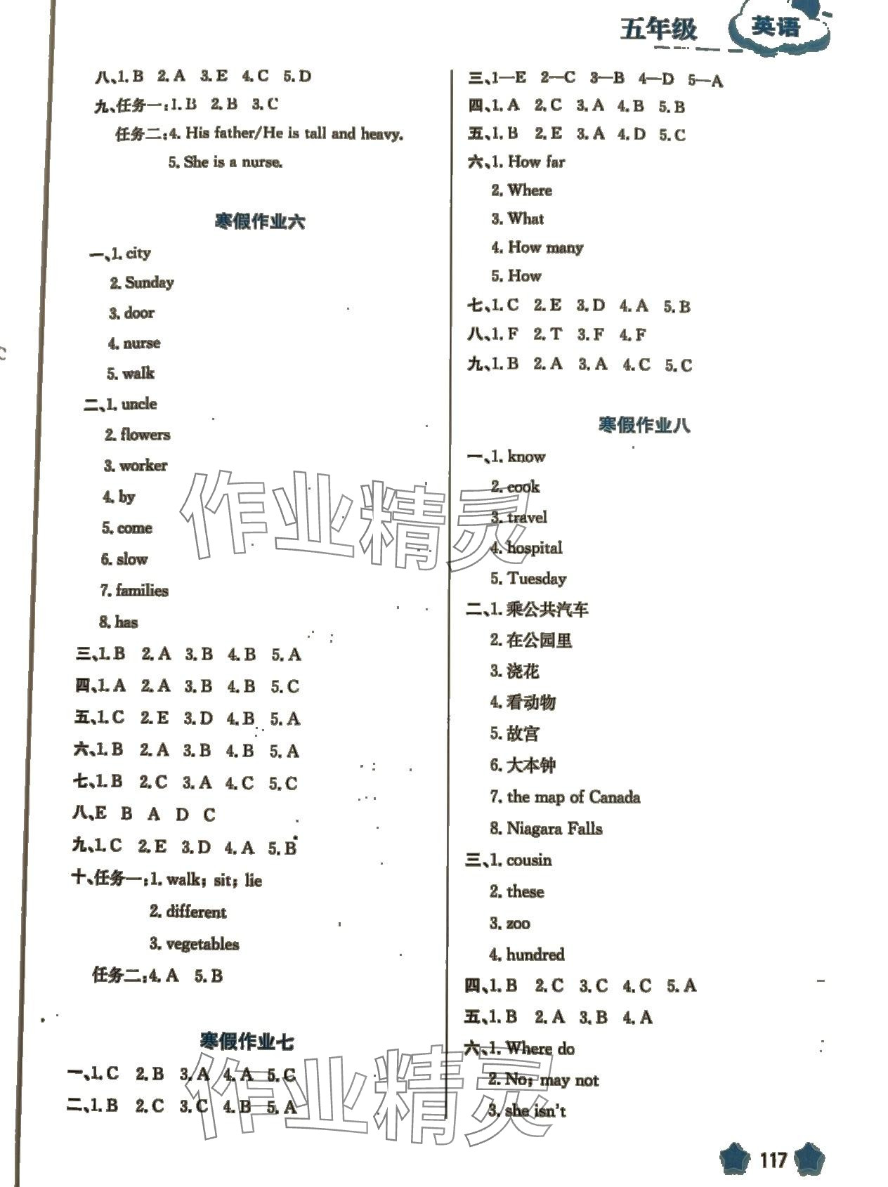 2024年寒假園地河北美術出版社五年級英語 第3頁