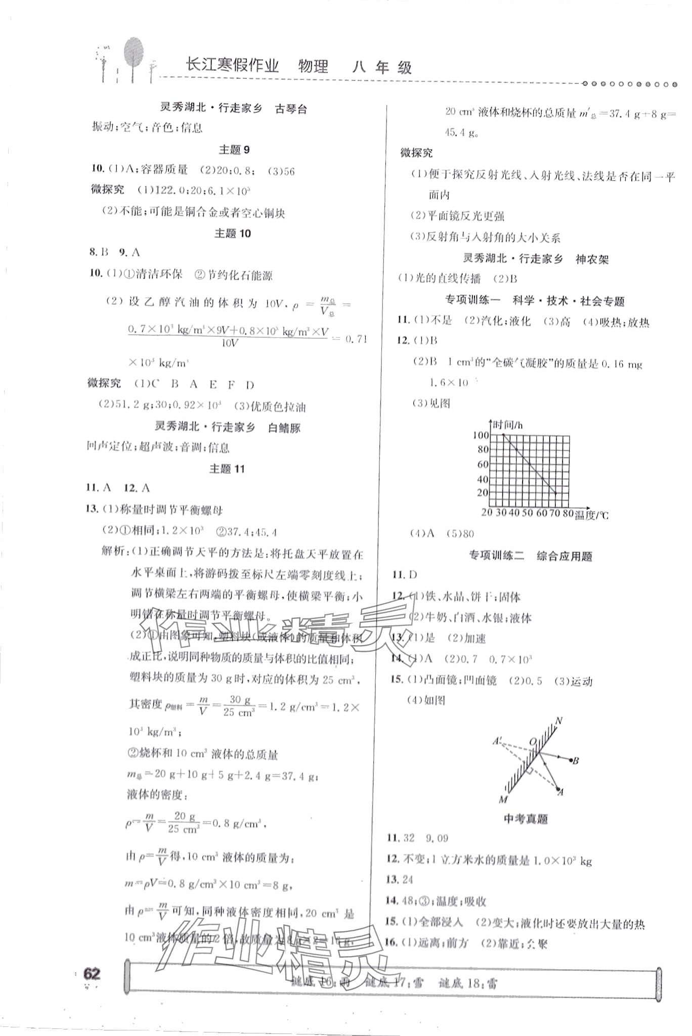 2024年长江寒假作业崇文书局八年级物理 第2页