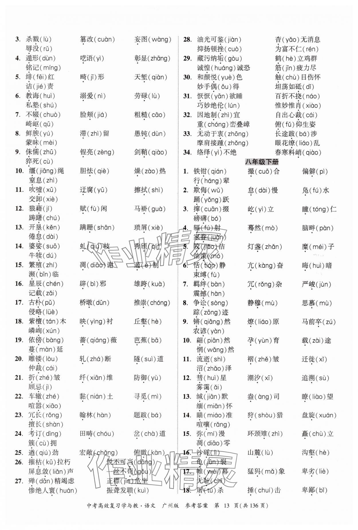 2025年中考高效复习学与教语文广州专版 第13页