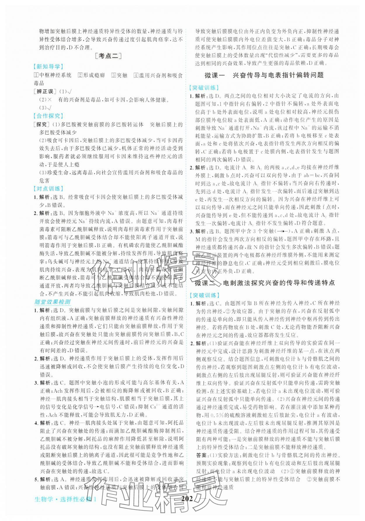 2025年新坐标同步练习高中生物选择性必修第一册人教版 第6页