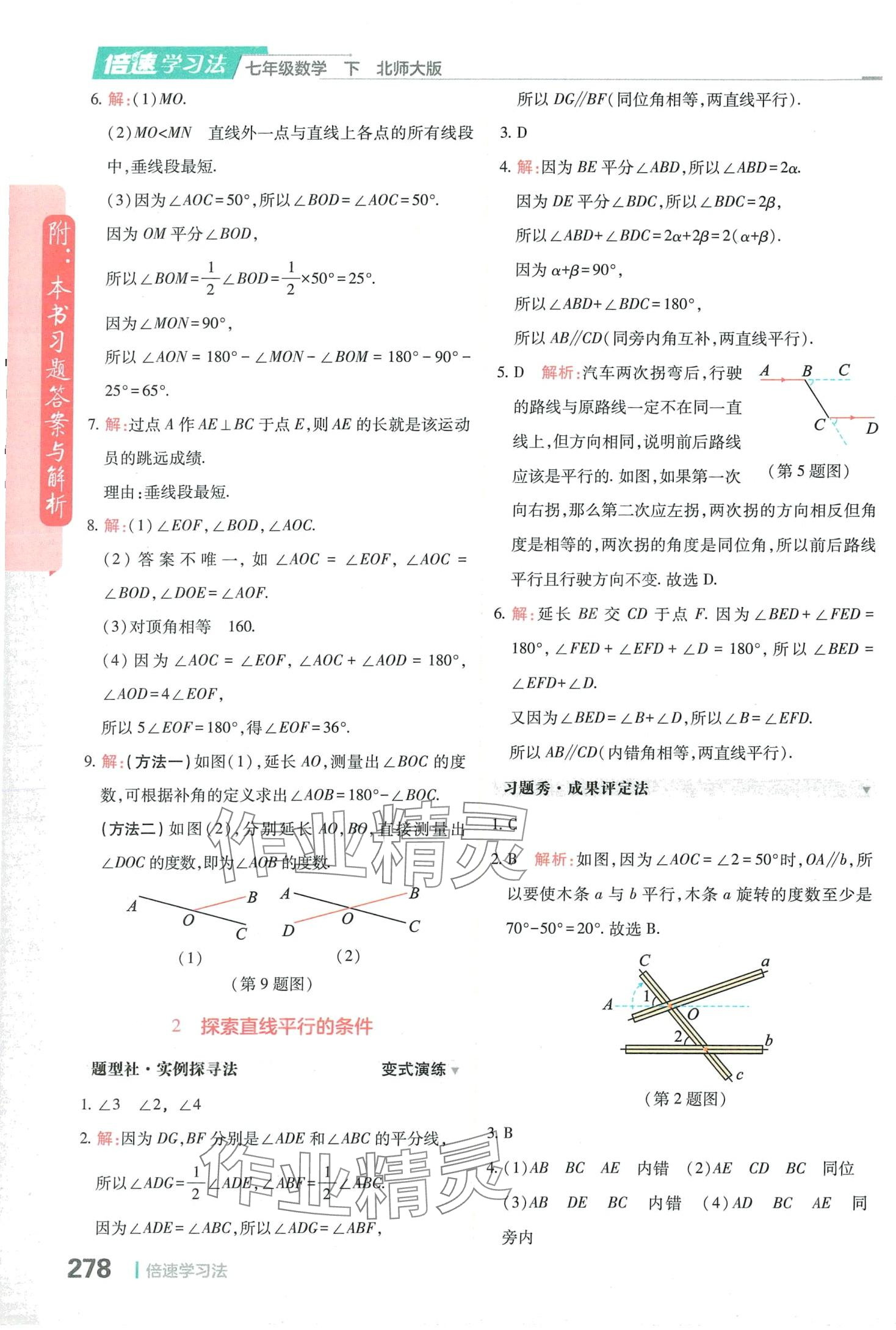 2024年倍速學(xué)習(xí)法七年級數(shù)學(xué)下冊北師大版 第8頁