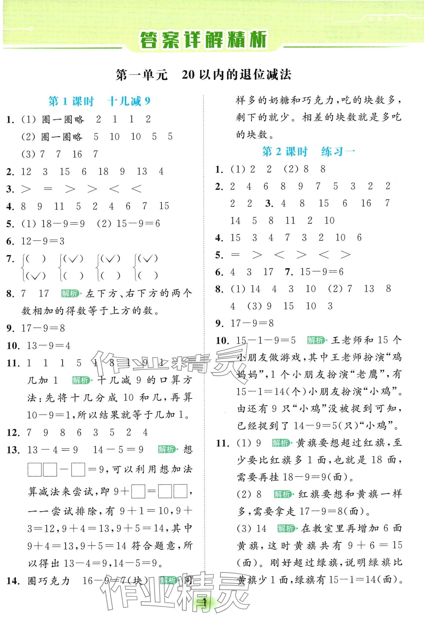 2024年亮點給力全優(yōu)練霸一年級數(shù)學(xué)下冊蘇教版 第1頁