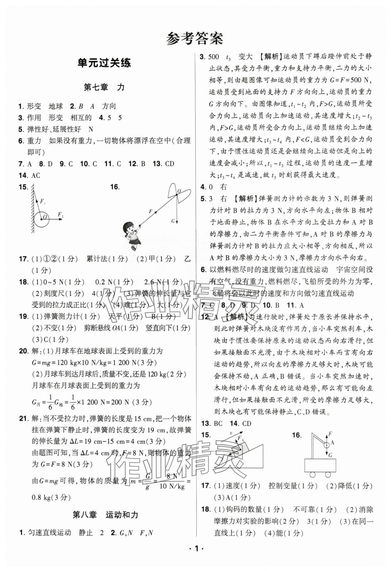 2025年红卷八年级物理下册人教版 第1页
