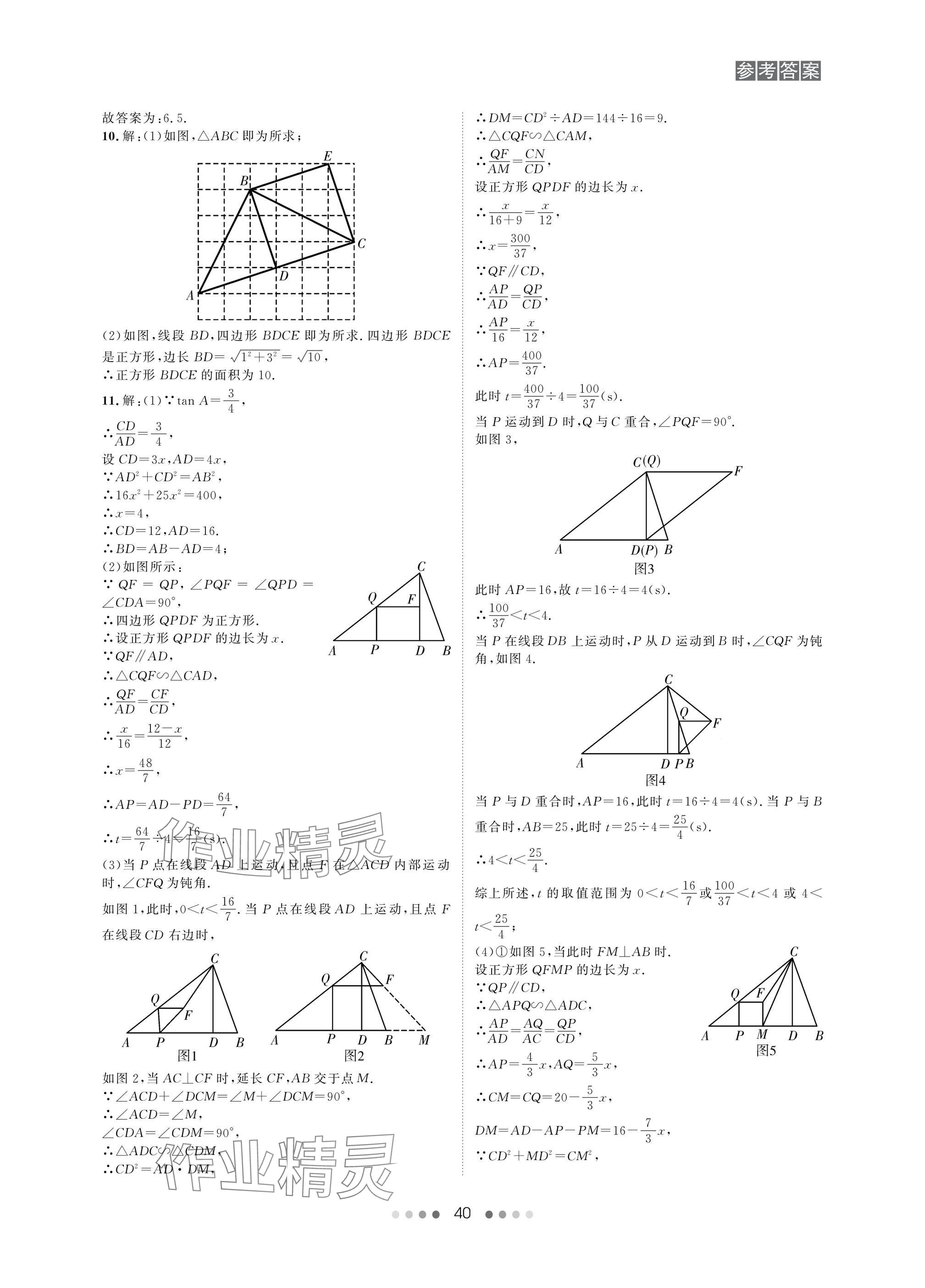 2025年春如金卷中考數(shù)學(xué)總復(fù)習(xí) 參考答案第40頁(yè)