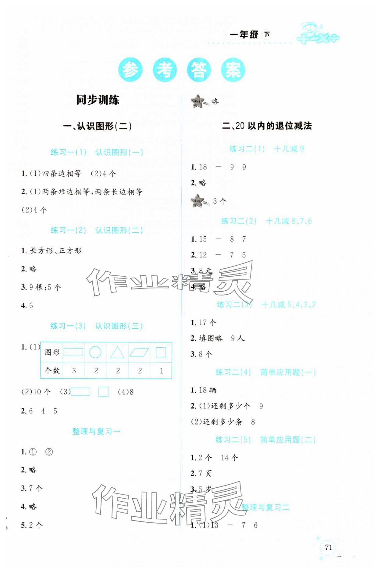 2024年解決問題專項訓(xùn)練一年級數(shù)學(xué)下冊人教版 第1頁