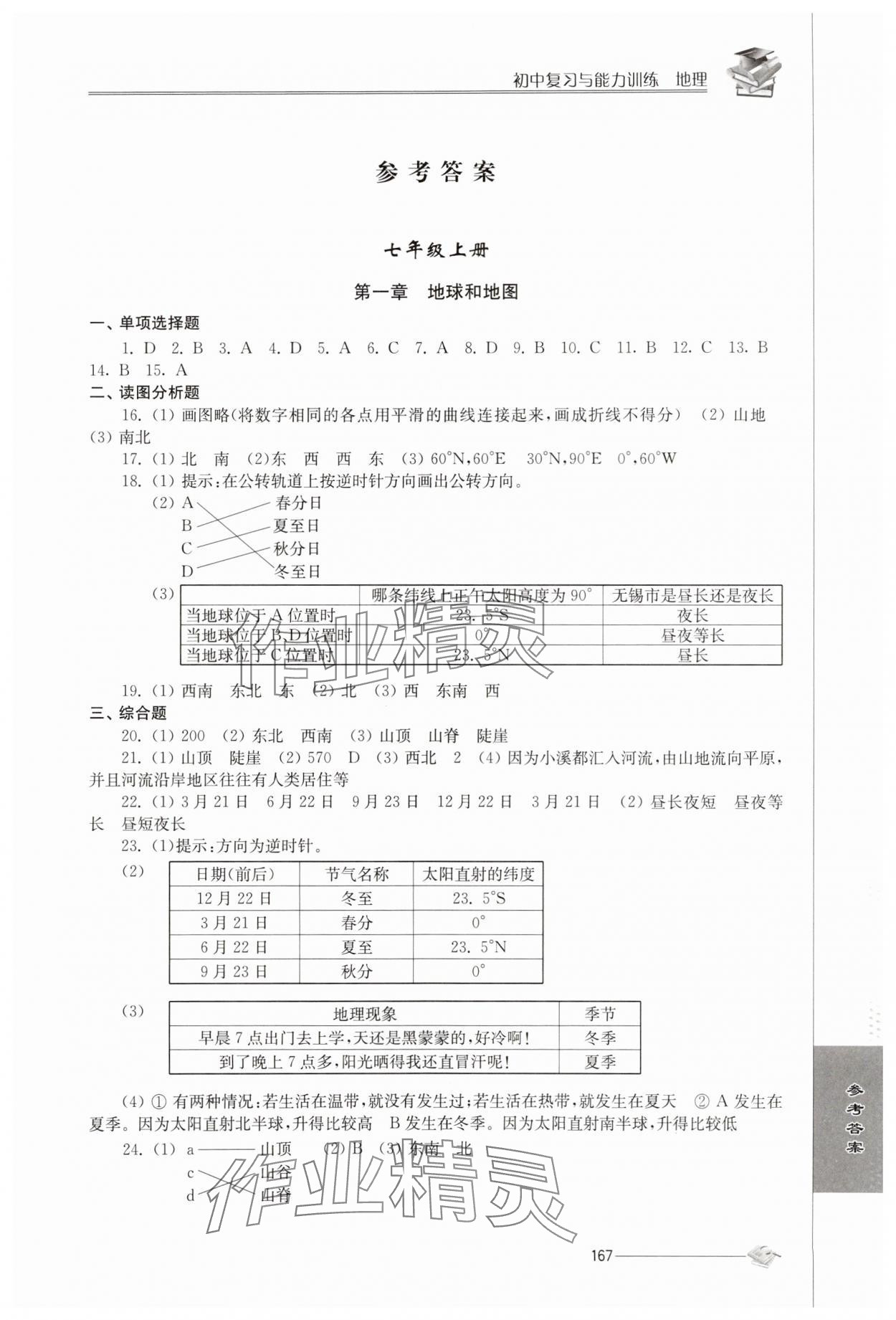 2025年初中复习与能力训练中考地理 第1页