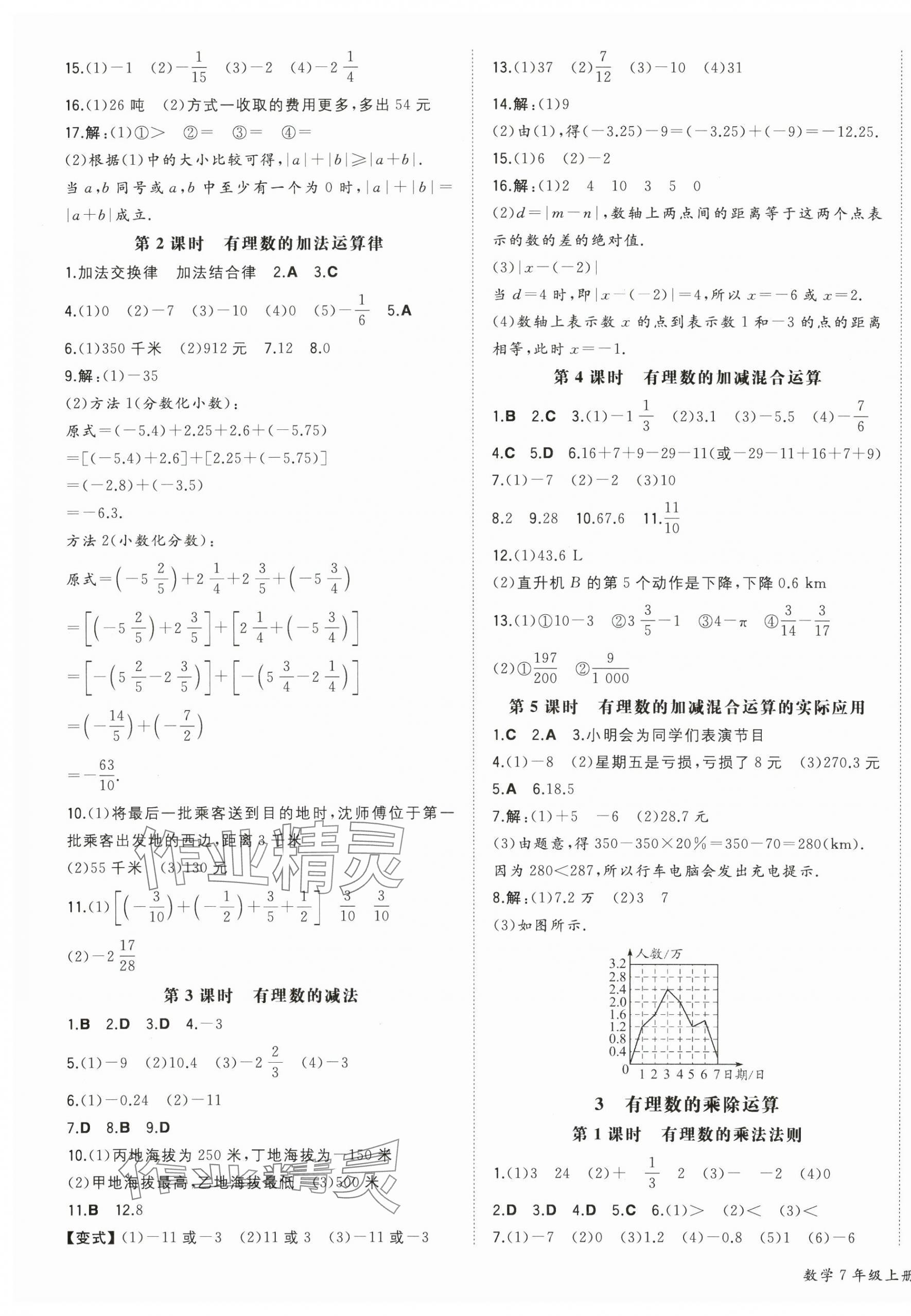 2025年一本初中同步一本训练方案七年级数学上册北师大版 第3页