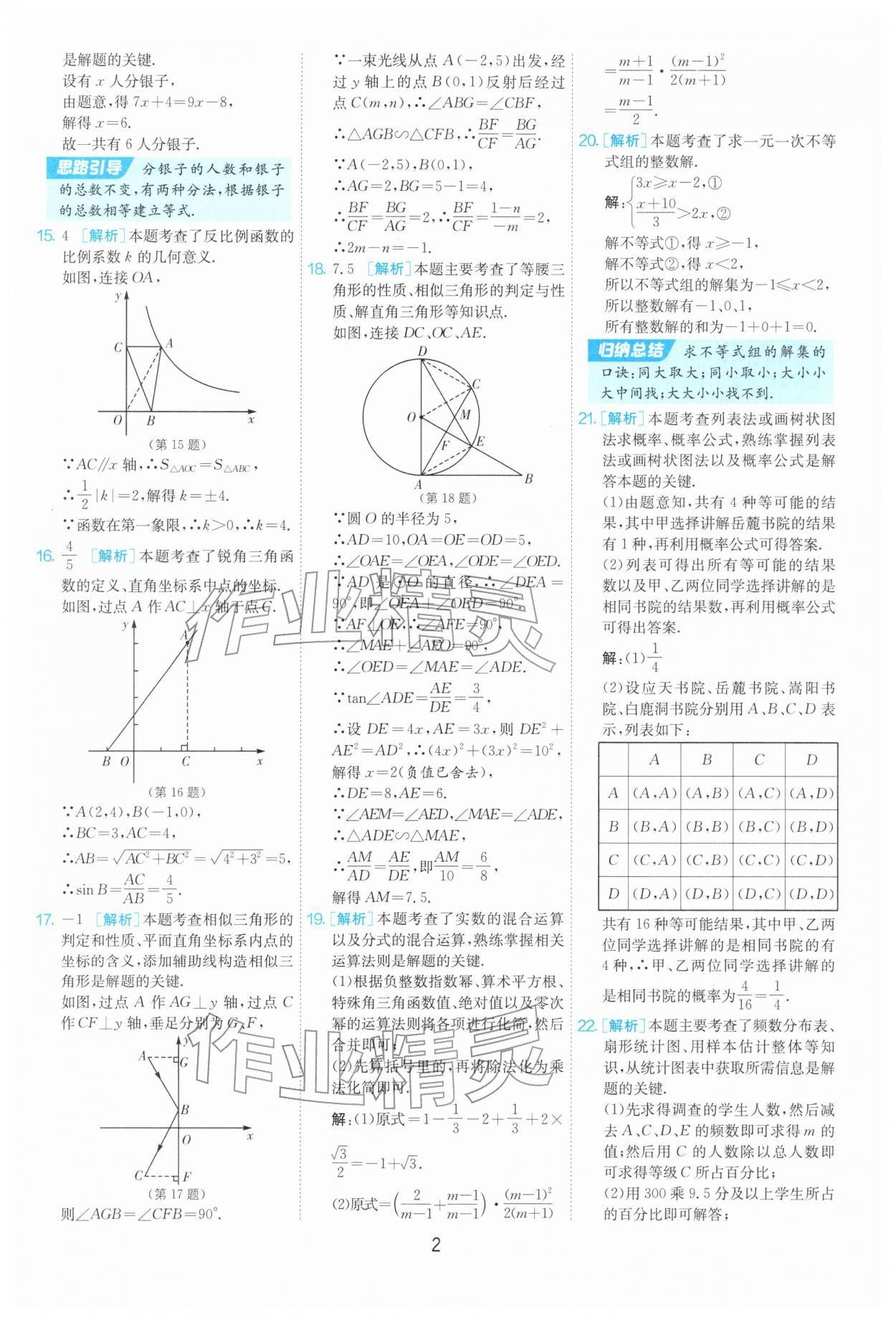 2026年制胜金卷数学中考&nbsp;第2页