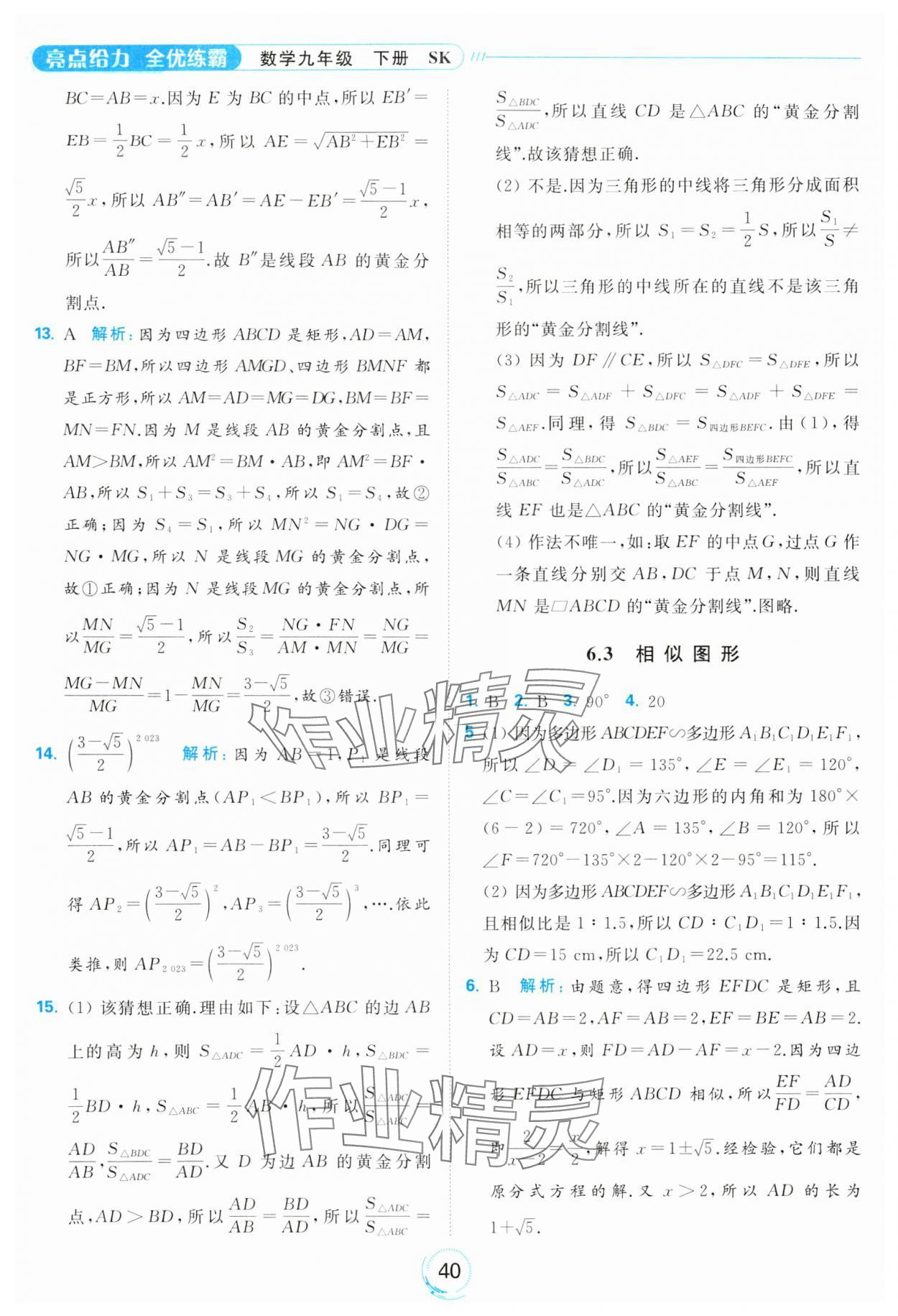 2024年亮點給力全優(yōu)練霸九年級數(shù)學下冊蘇科版 第40頁