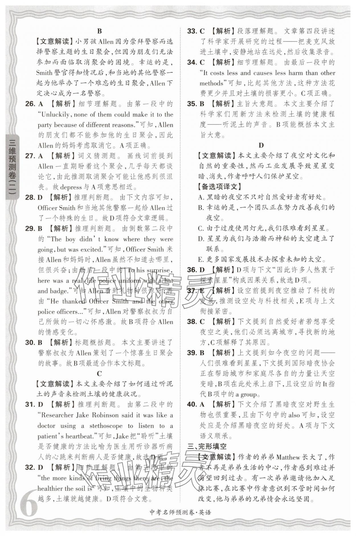 2025年王朝霞中考名師預測卷英語河南專版 第6頁