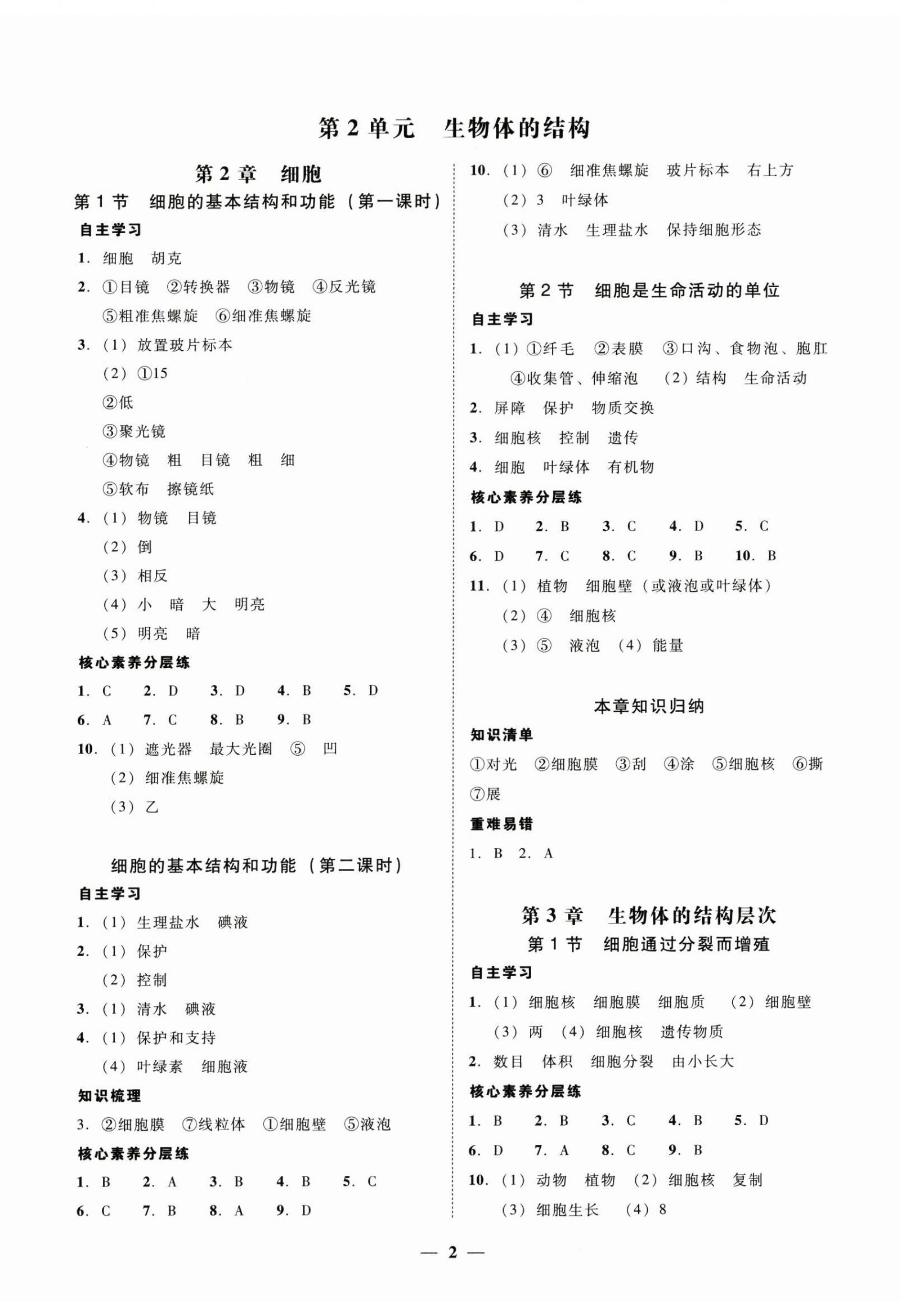 2024年南粵學(xué)典學(xué)考精練七年級(jí)生物上冊(cè)北師大版 第2頁(yè)