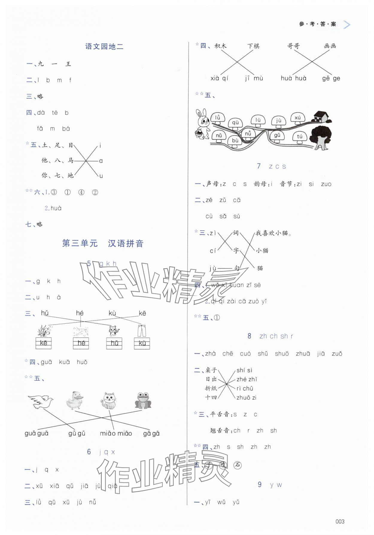 2025年学习质量监测一年级语文上册人教版 第3页