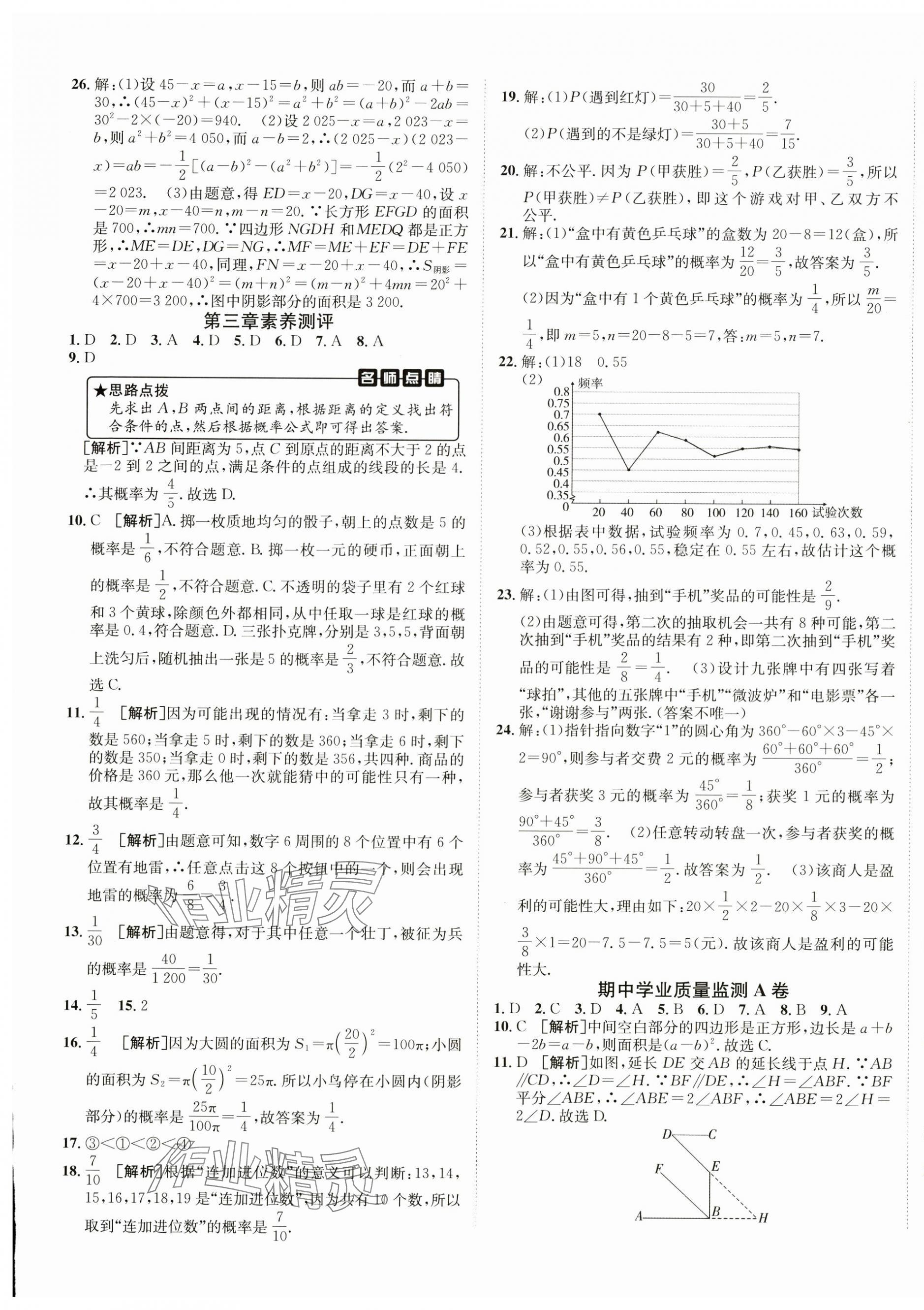 2025年海淀單元測試AB卷七年級數(shù)學下冊北師大版 第5頁