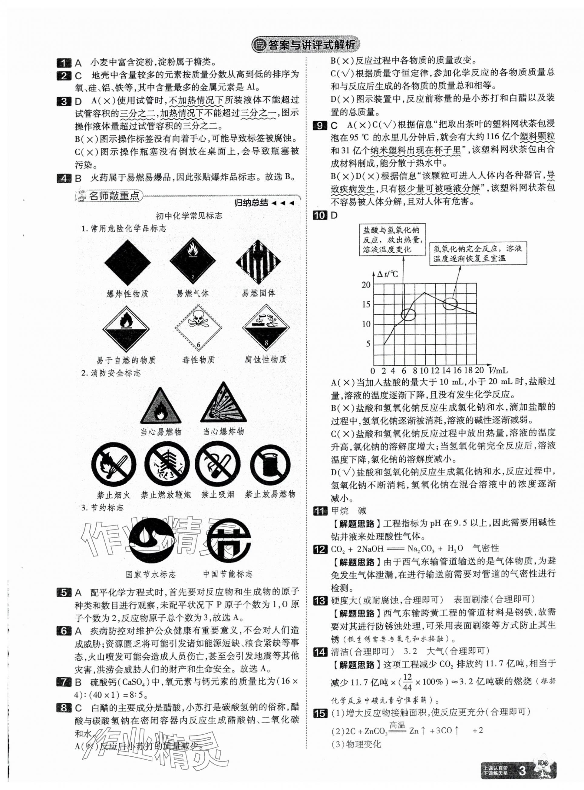 2025年金考卷中考45套汇编化学山西专版 第3页