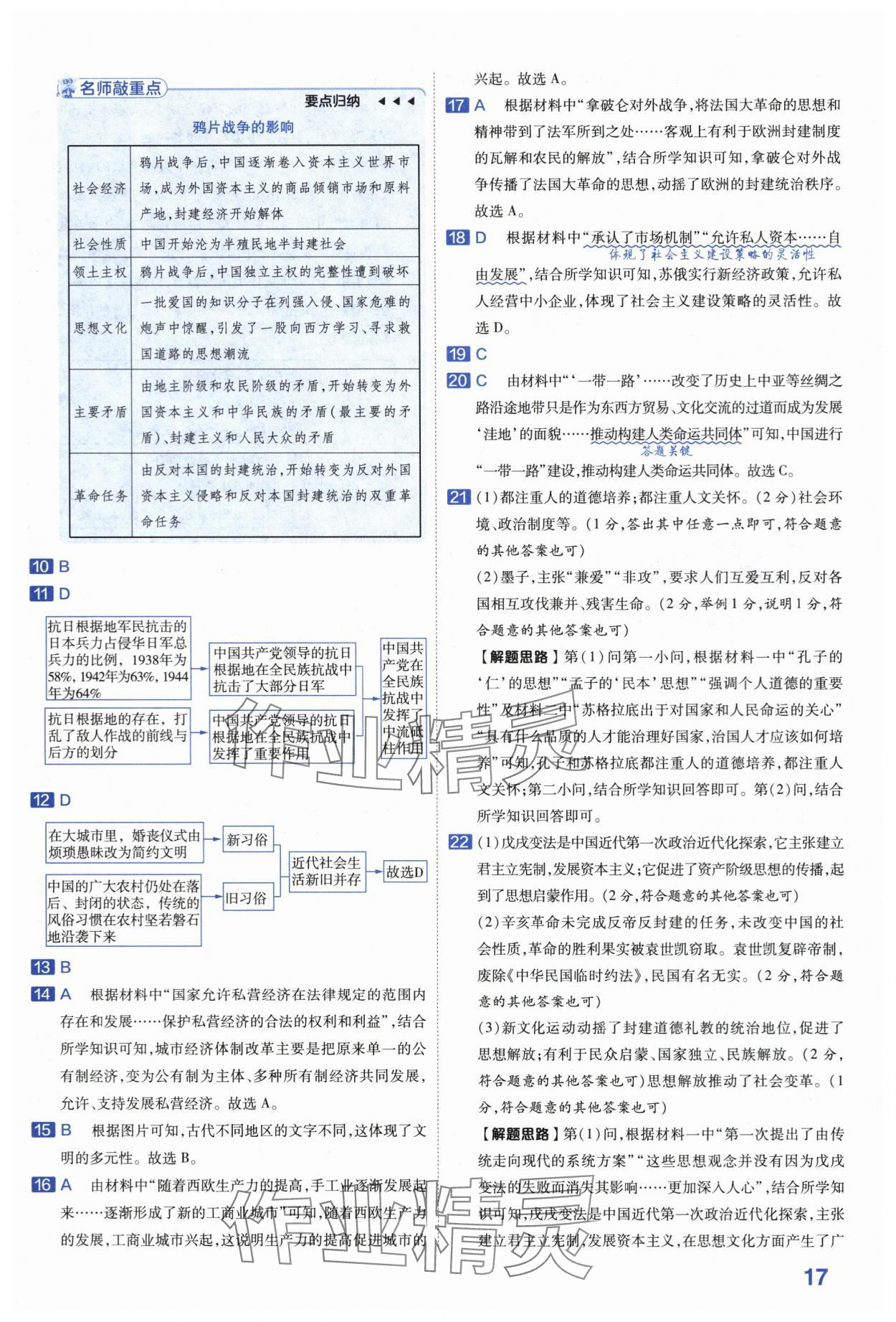 2024年金考卷45套匯編歷史河南專版 第17頁