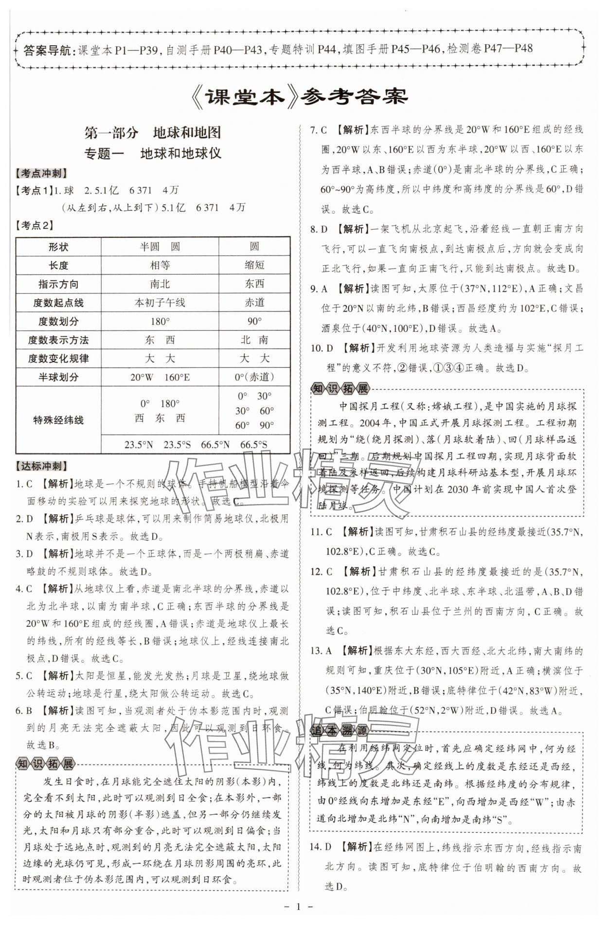 2025年中考冲刺地理广东专版 第1页