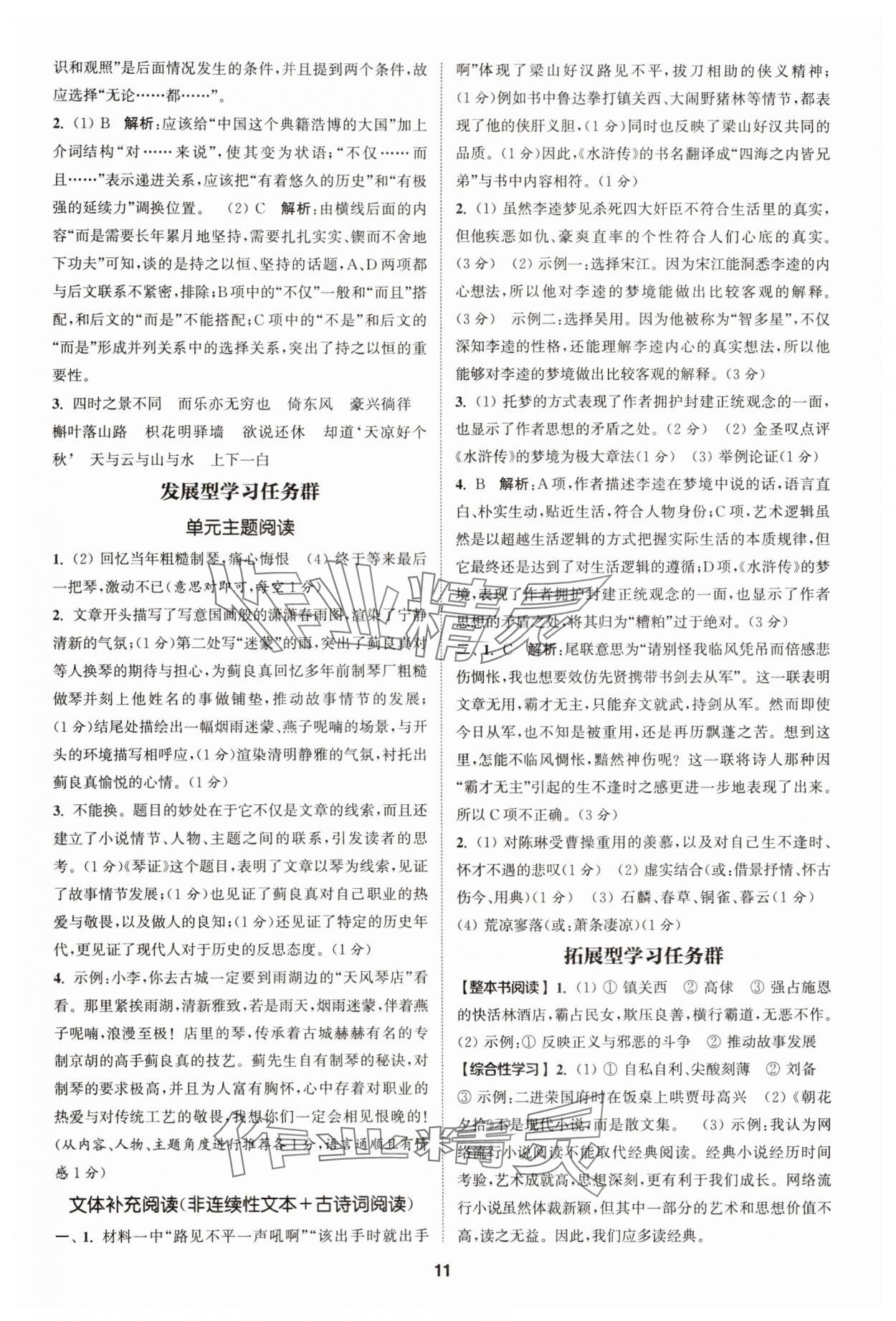 2025年拔尖特訓(xùn)九年級(jí)語(yǔ)文人教版 第11頁(yè)