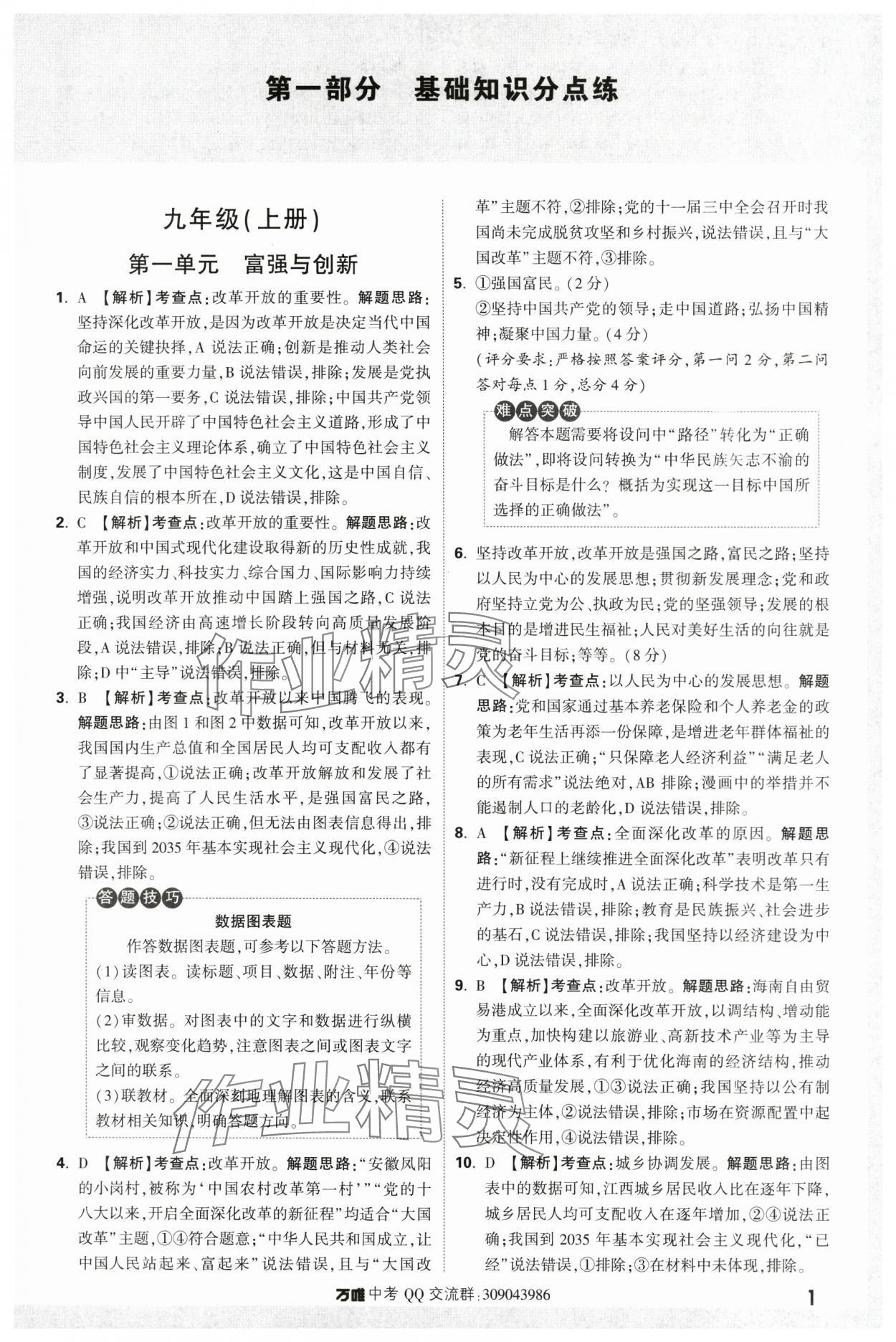 2024年萬唯中考真題分類道德與法治 第1頁