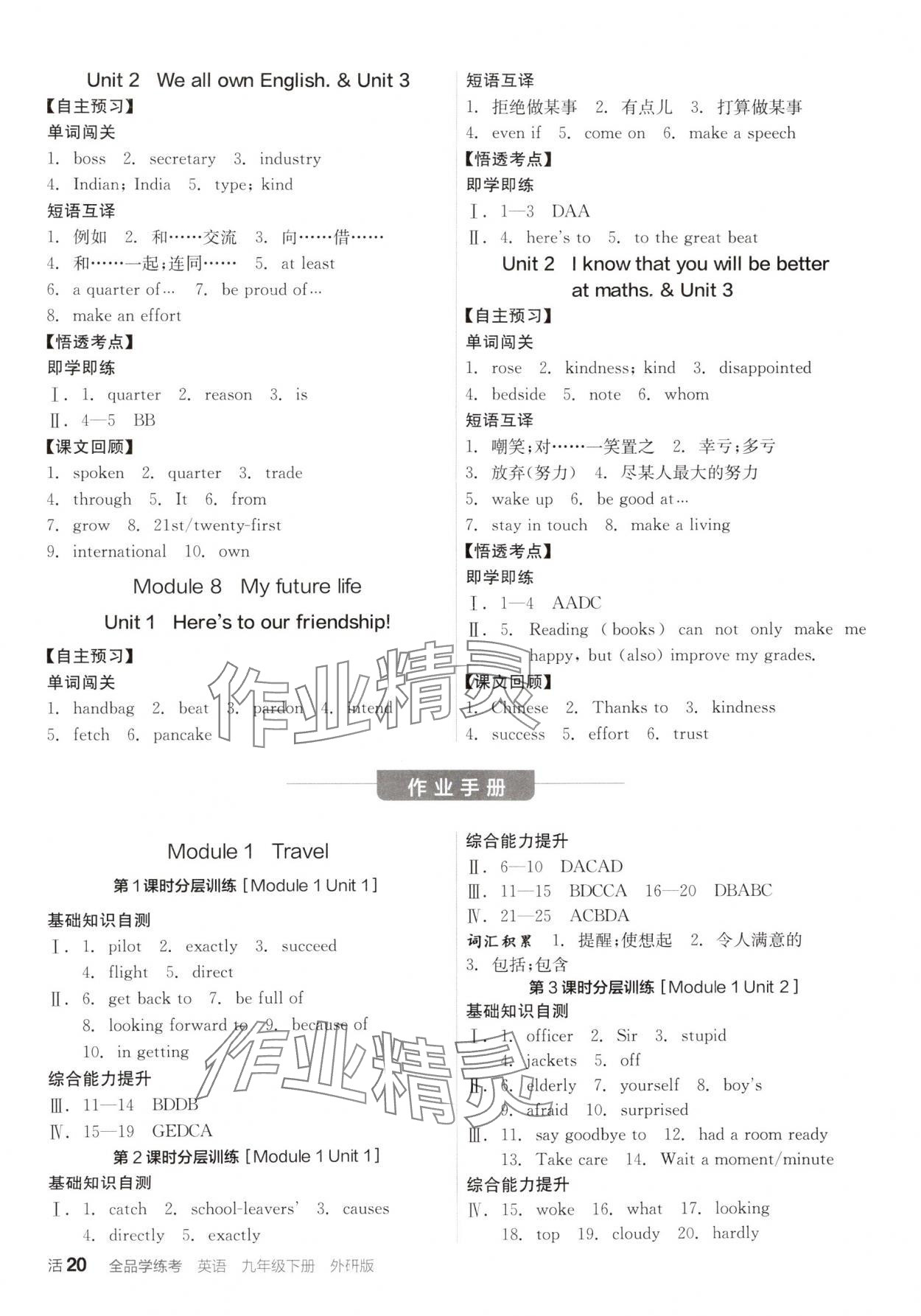 2025年全品學練考九年級英語下冊外研版 第4頁