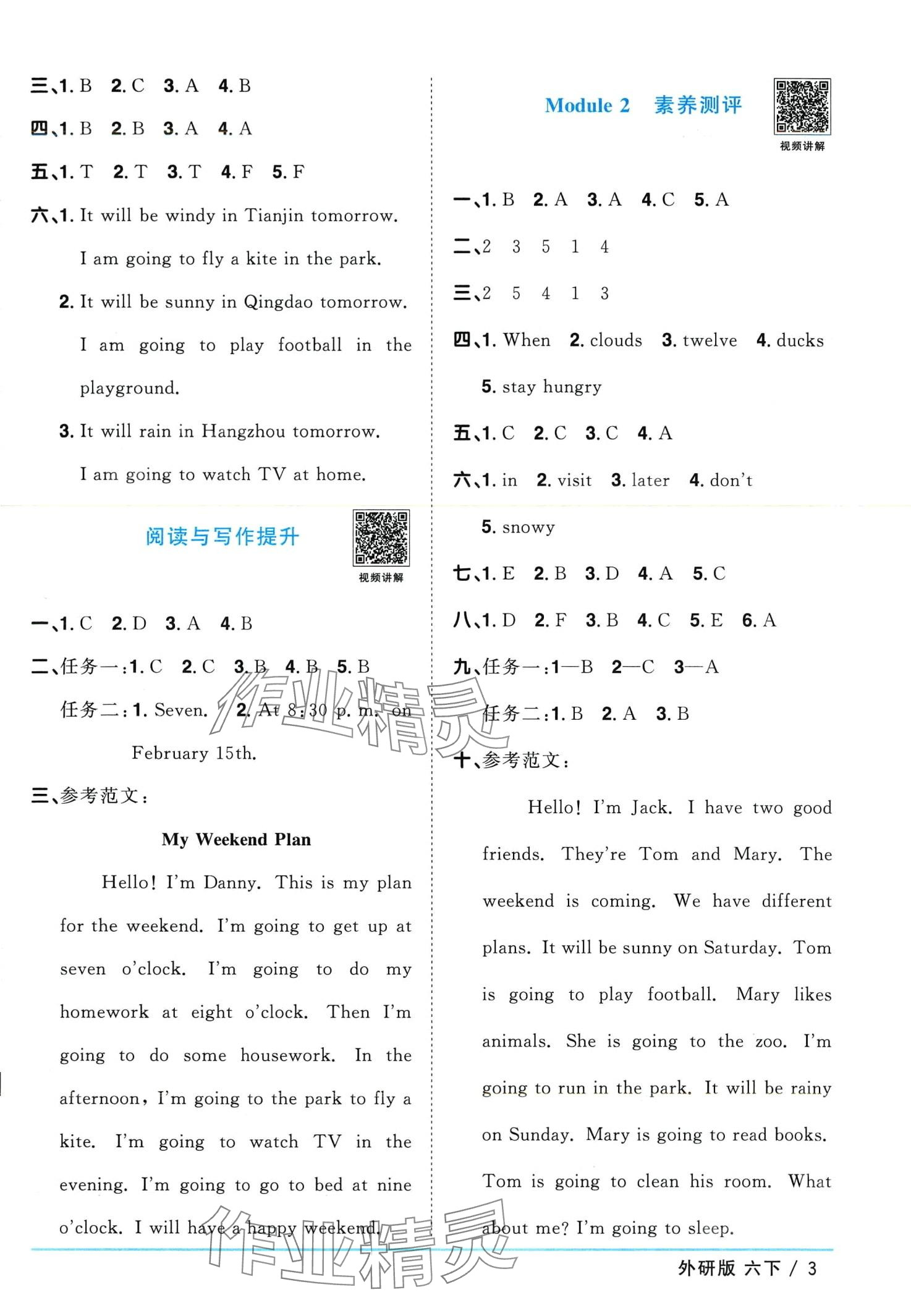 2024年陽光同學(xué)課時(shí)優(yōu)化作業(yè)六年級(jí)英語下冊(cè)外研版 第3頁