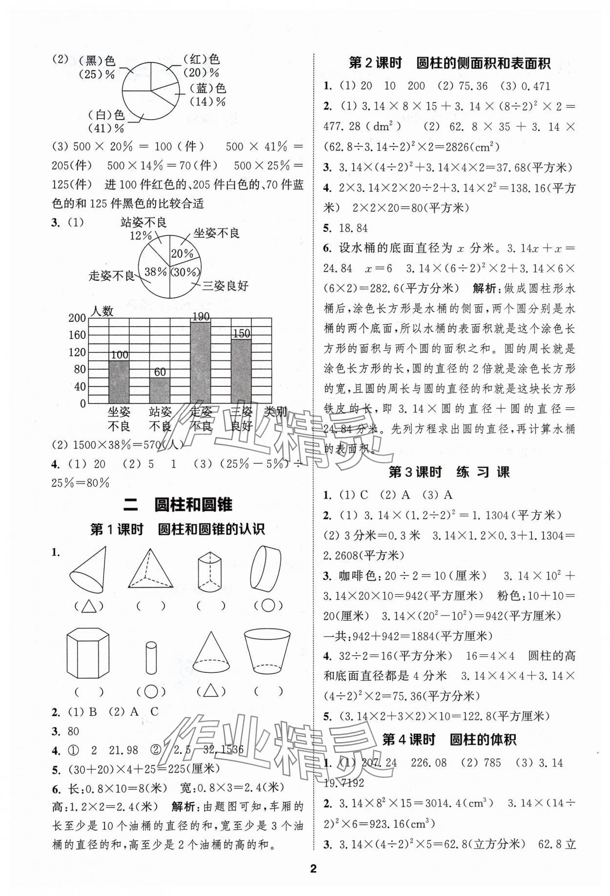 2024年金鑰匙提優(yōu)訓(xùn)練課課練六年級數(shù)學(xué)下冊蘇教版 第2頁