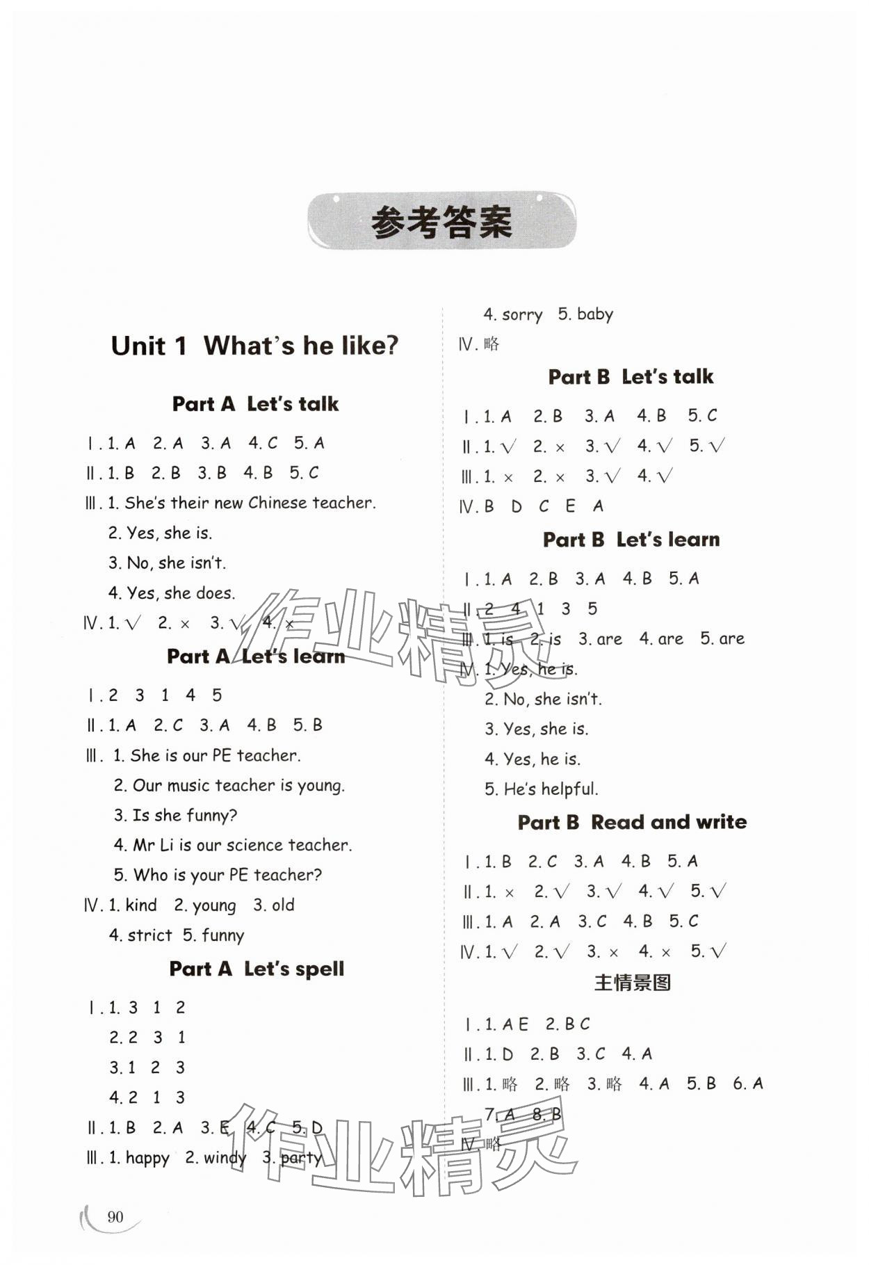 2024年同步練習(xí)冊(cè)山東五年級(jí)英語(yǔ)上冊(cè)人教版 第1頁(yè)