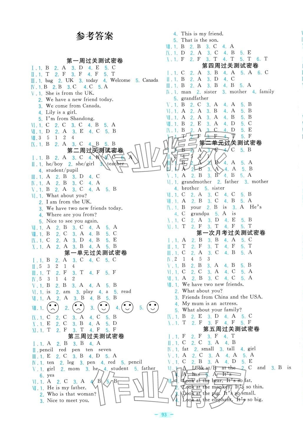 2024年金卷王名校大試卷三年級英語下冊人教版 第1頁