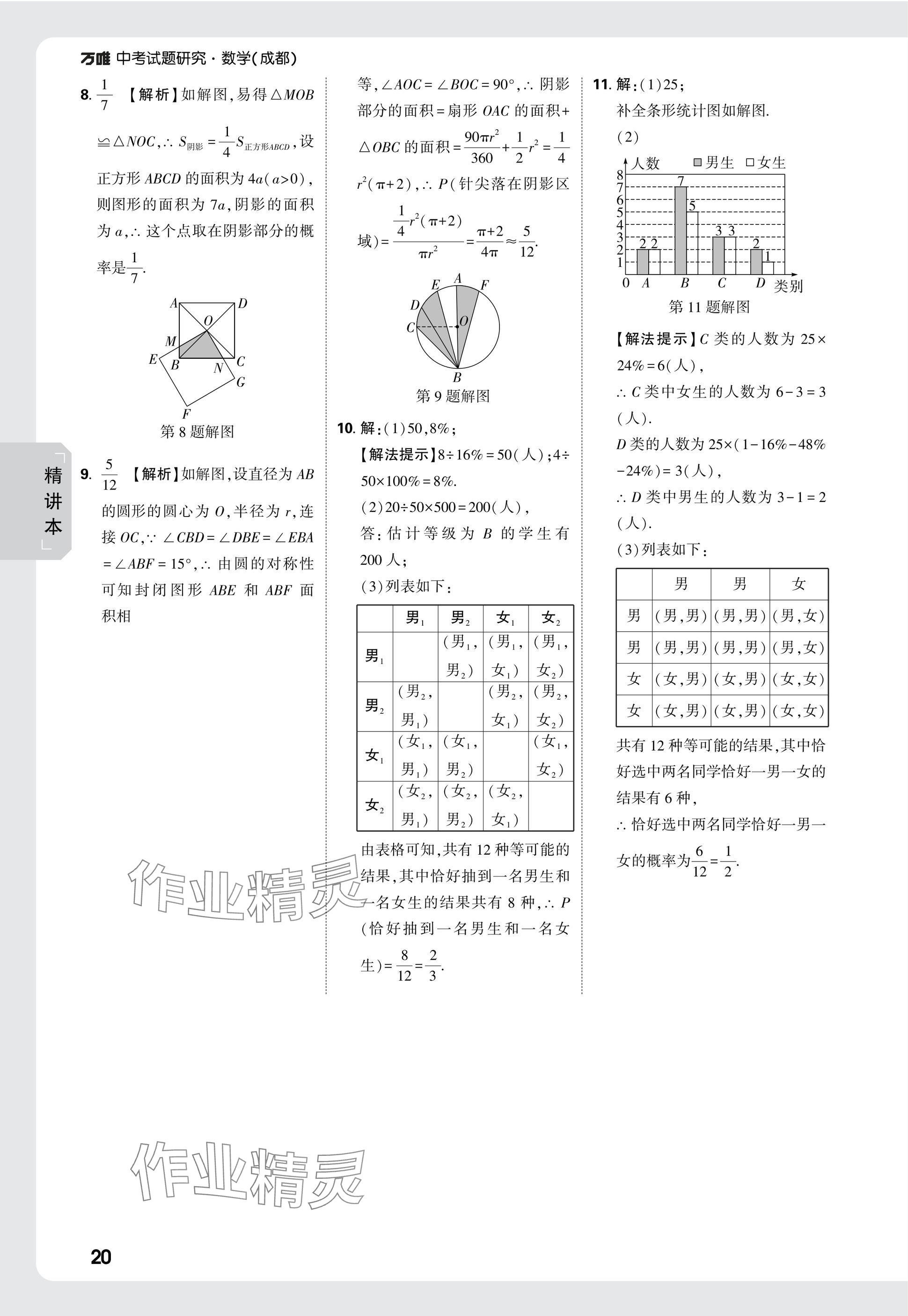 2025年萬唯中考試題研究數(shù)學(xué)成都專版 參考答案第36頁