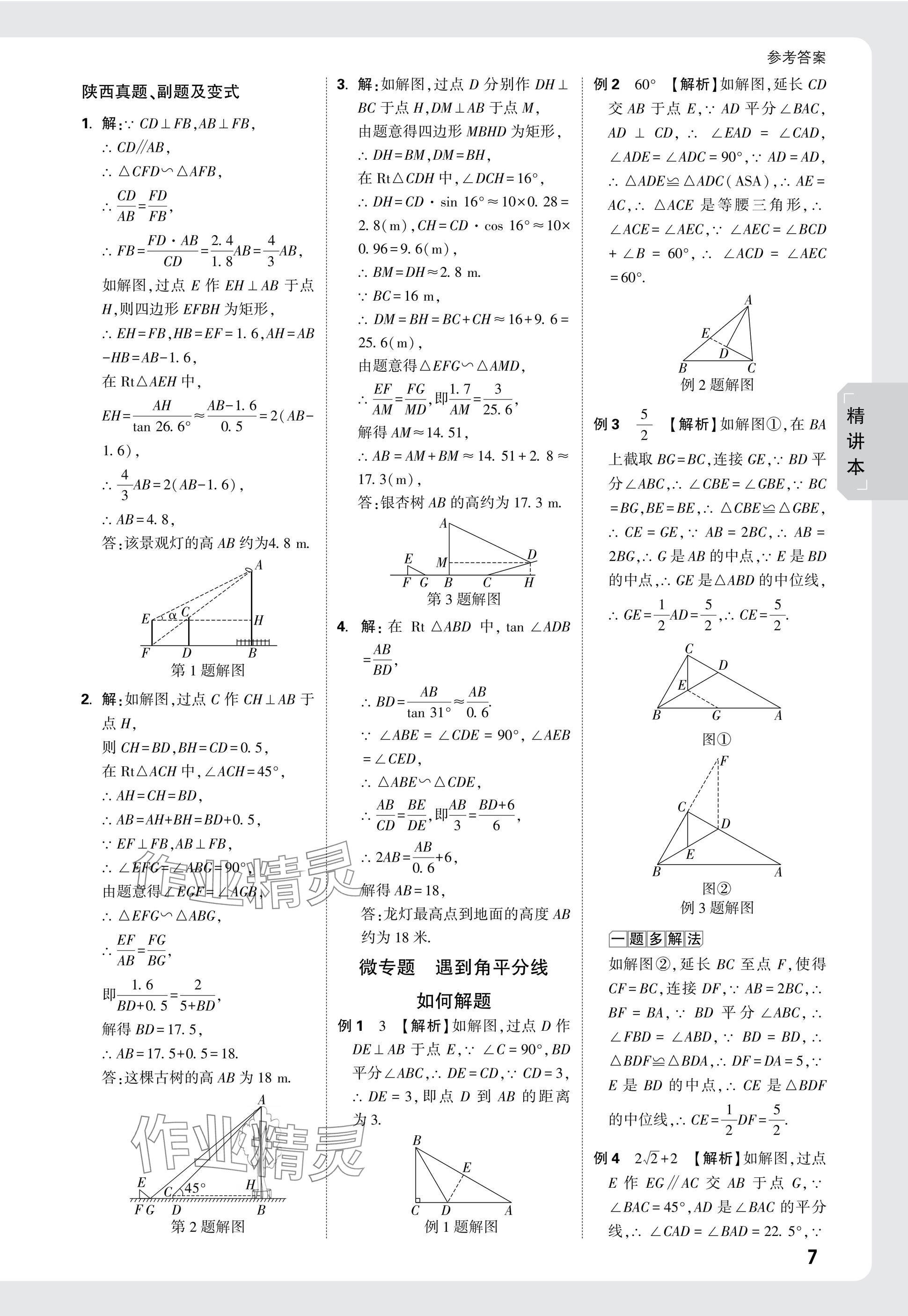 2025年萬(wàn)唯中考試題研究九年級(jí)數(shù)學(xué)陜西專(zhuān)版 參考答案第22頁(yè)