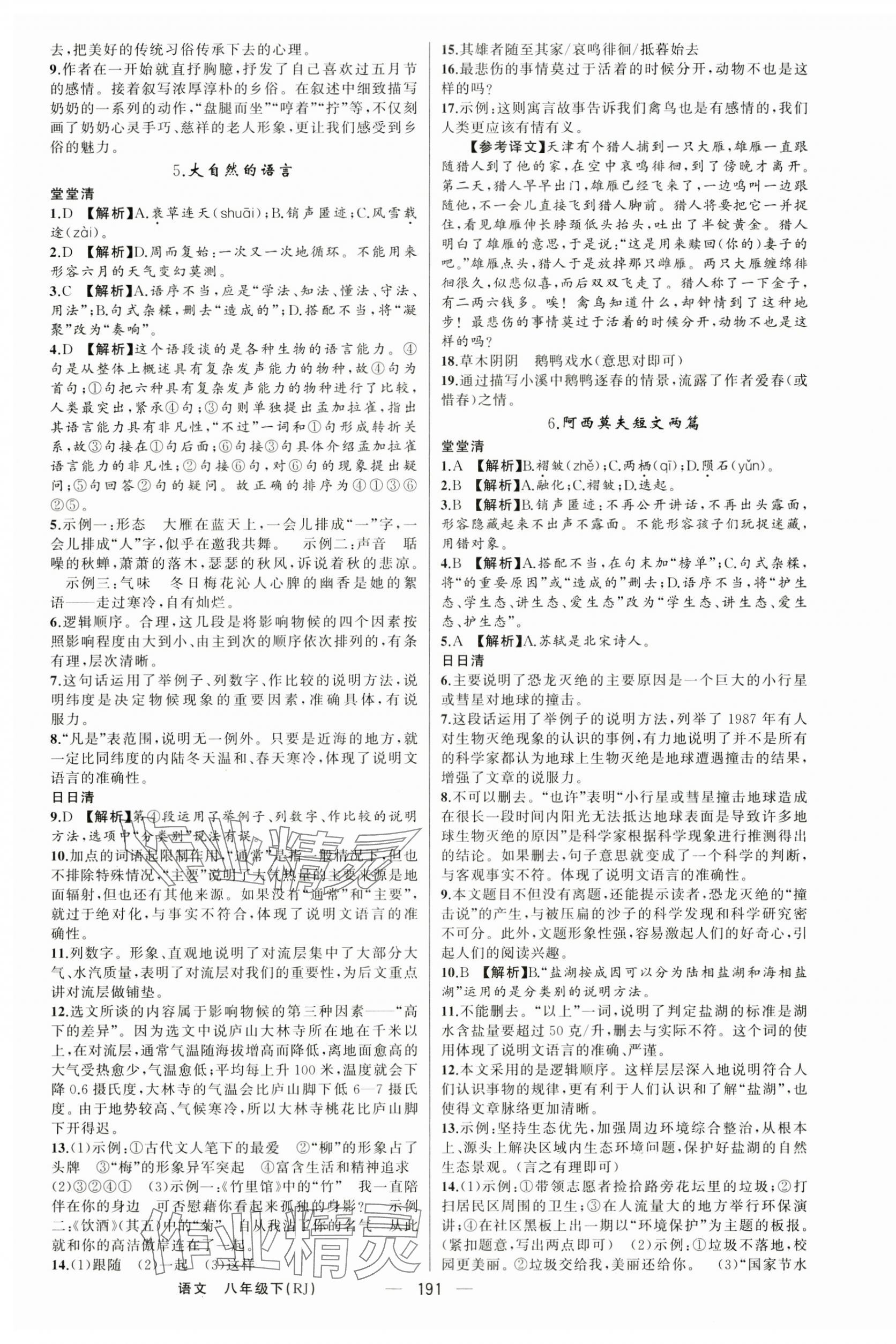 2025年四清導航八年級語文下冊人教版四川專版 第3頁