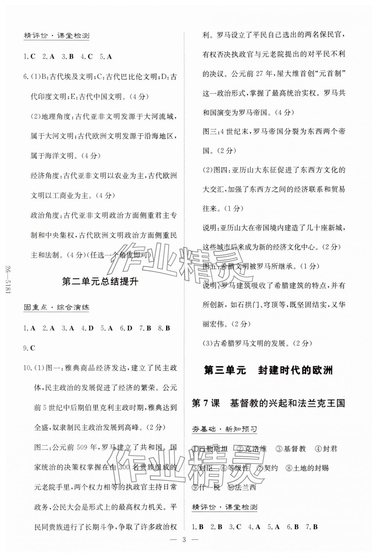 2025年初中同步學習導與練導學探究案九年級歷史上冊人教版 第3頁
