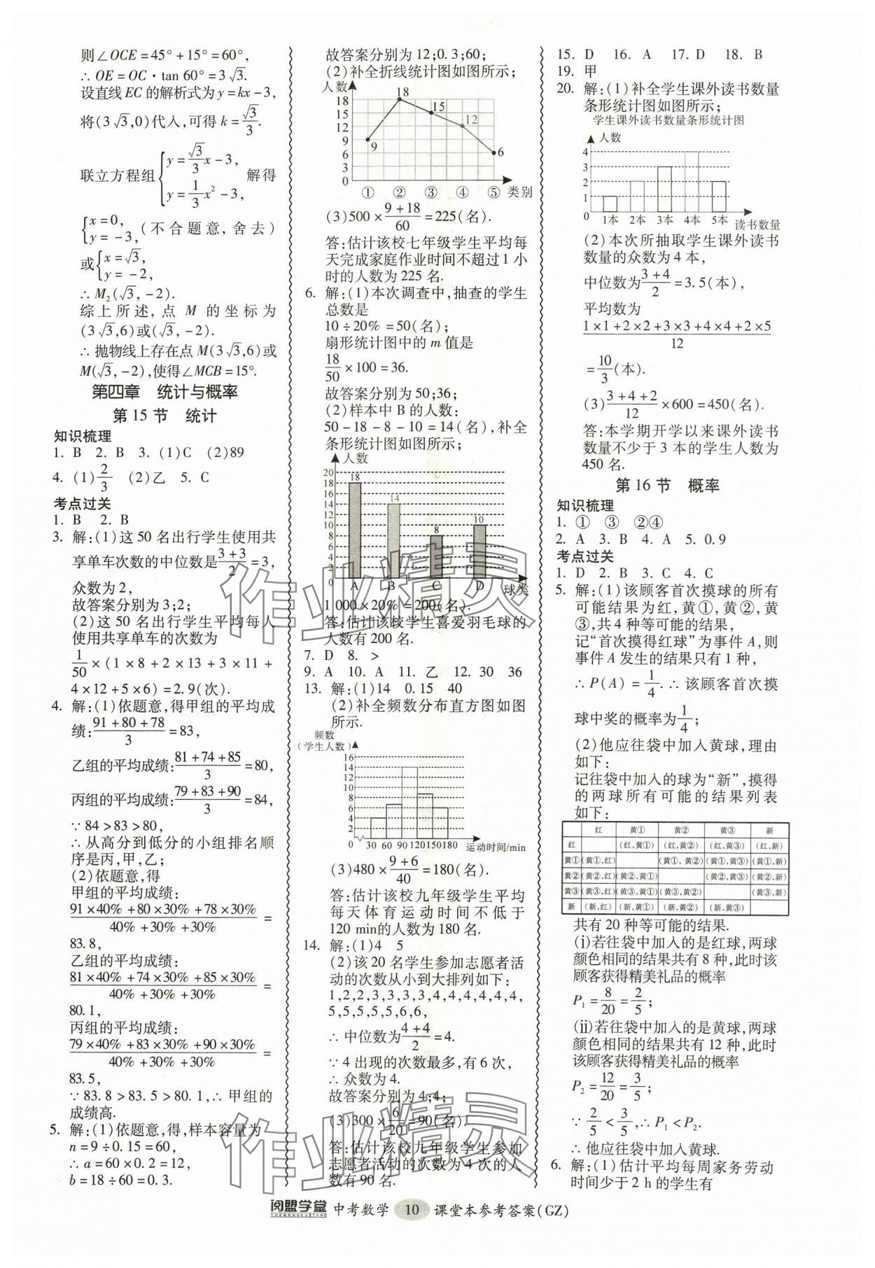 2024年中考專項(xiàng)新突破數(shù)學(xué)廣州專版 參考答案第10頁