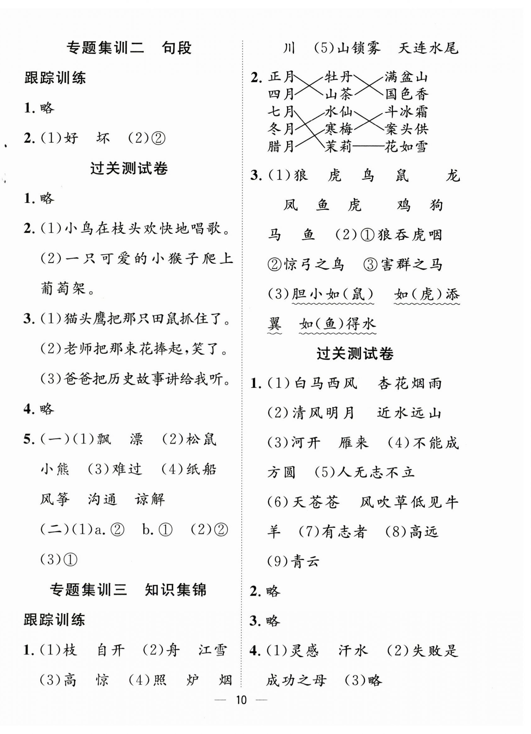 2025年暑假集训二年级语文人教版合肥工业大学出版社 第2页