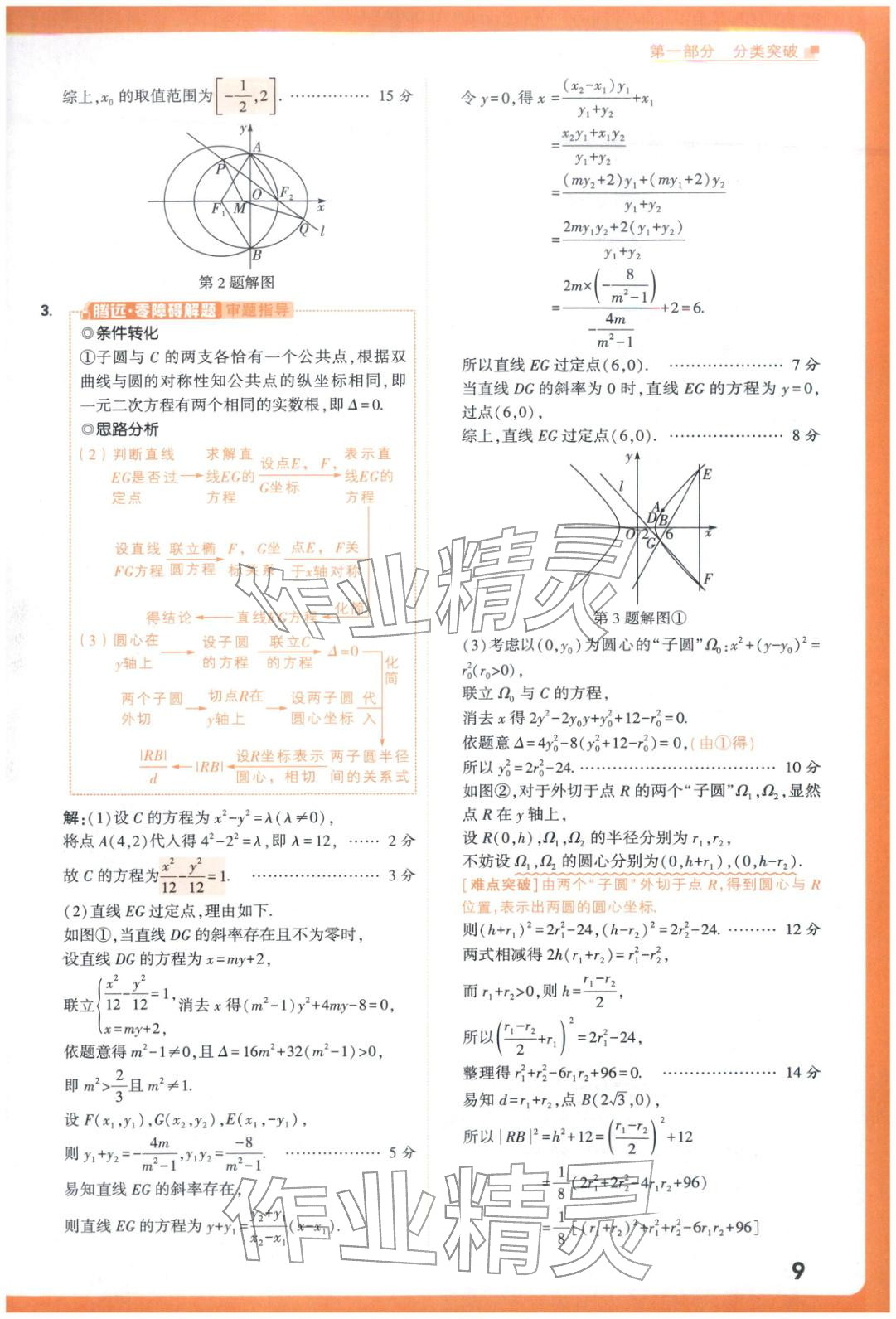 2025年腾远高考圆锥曲线题函数与导数题数学 参考答案第9页