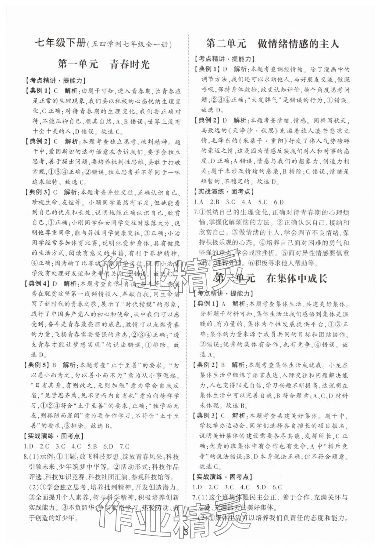 2025年初中總復習手冊道德與法治中考人教版 第3頁