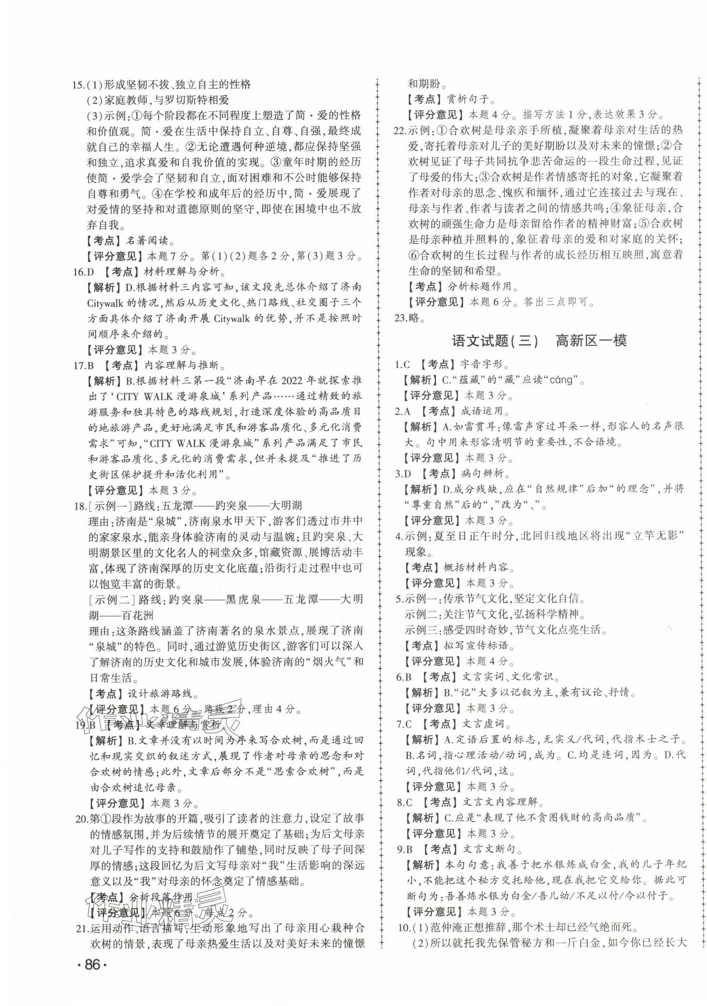 2025年中考114語文濟南專版 第3頁