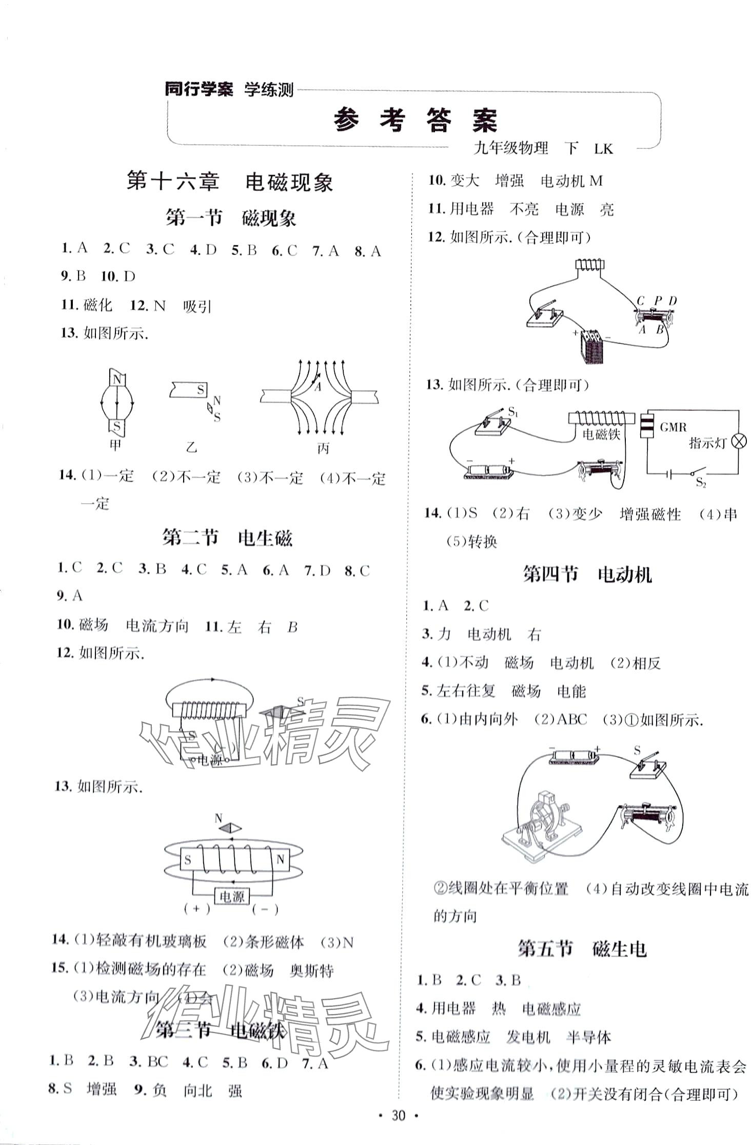 2024年同行學案九年級物理下冊魯科版 第1頁