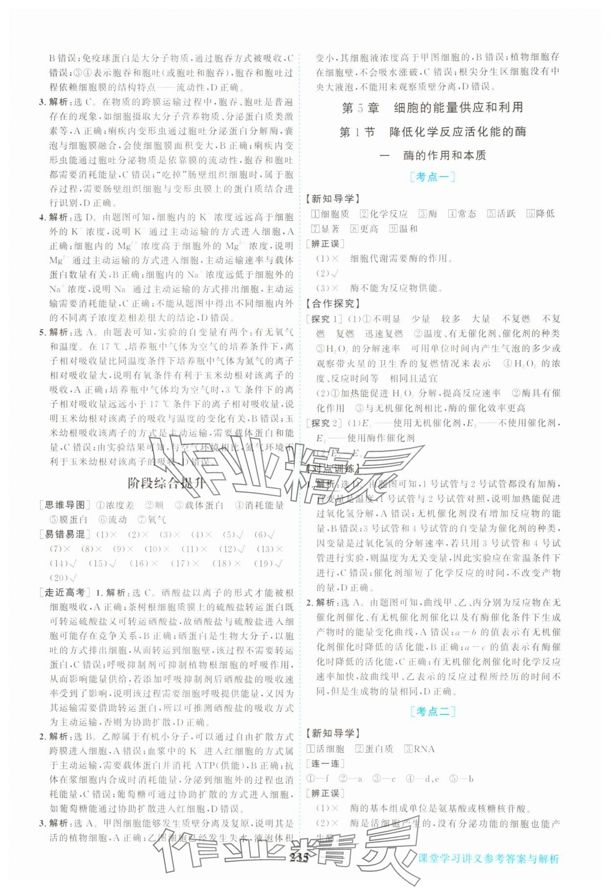 2025年新坐标同步练习高中生物必修第一册人教版 第15页